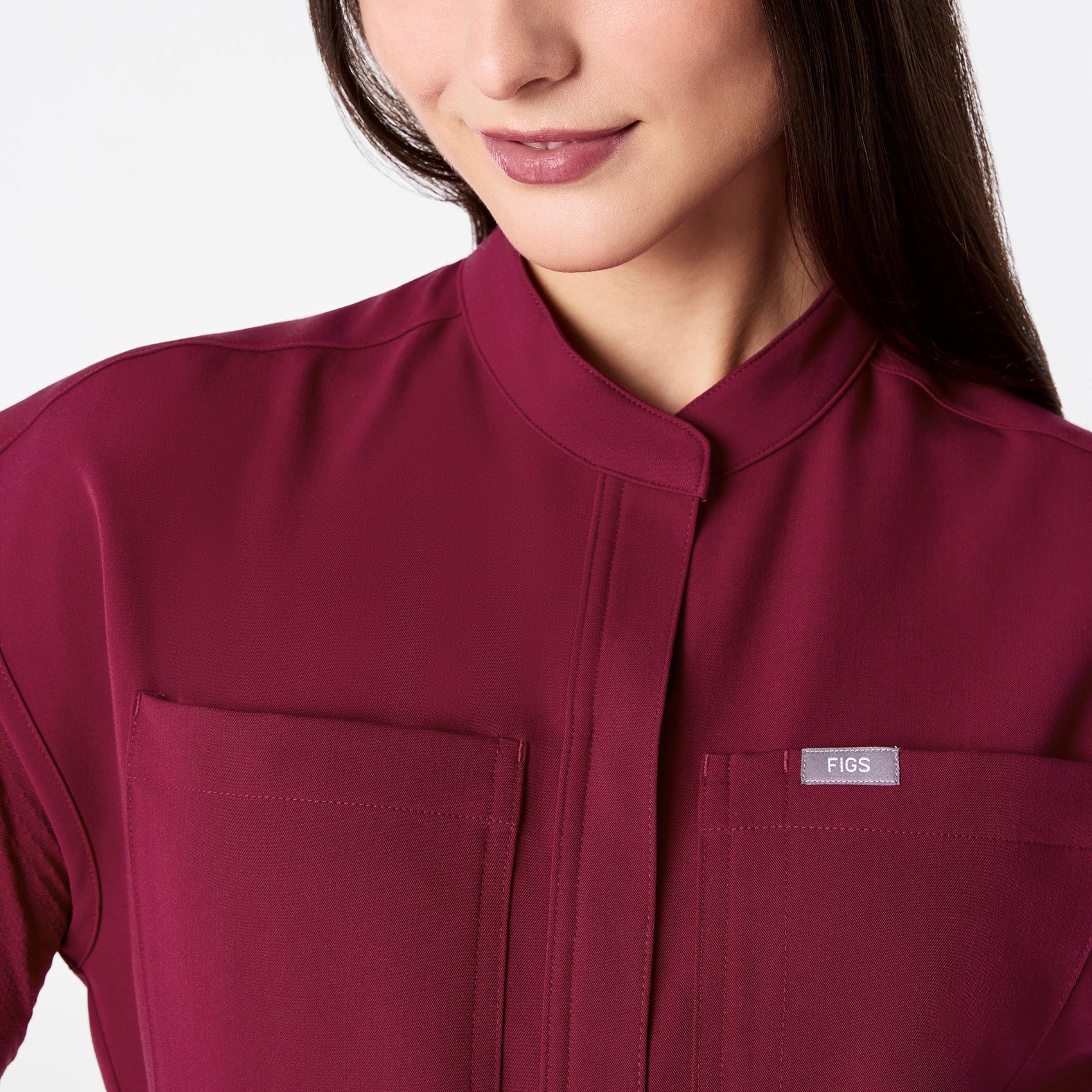 women's Deep Cranberry Rafaela Cargo - Tall ScrubJumpsuit™ - Image 4