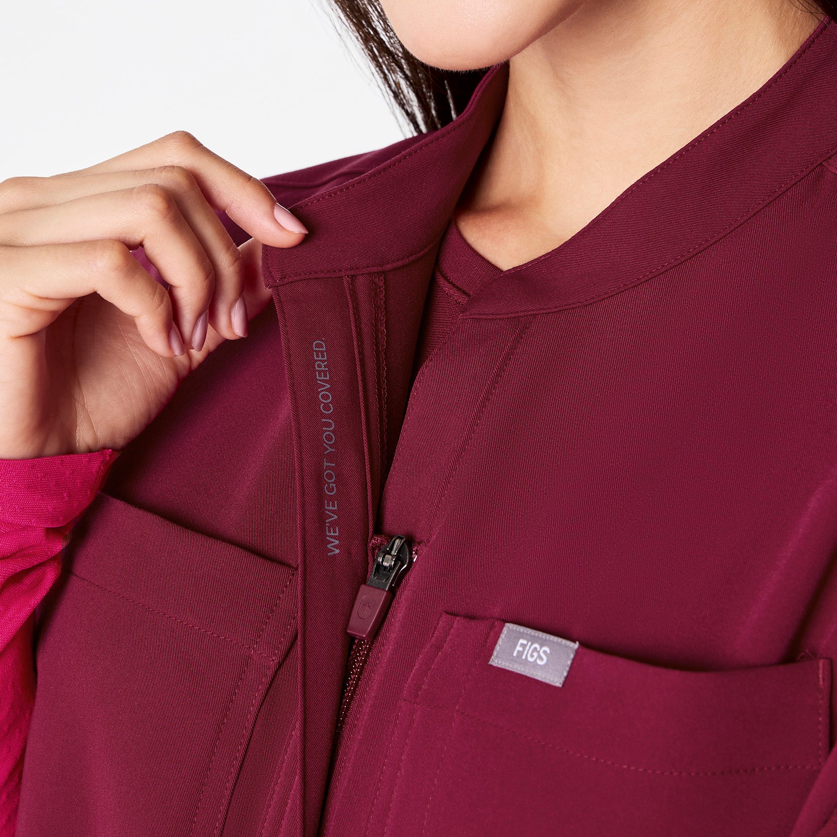 women's Deep Cranberry Rafaela Cargo - Tall ScrubJumpsuit™ - Image 5