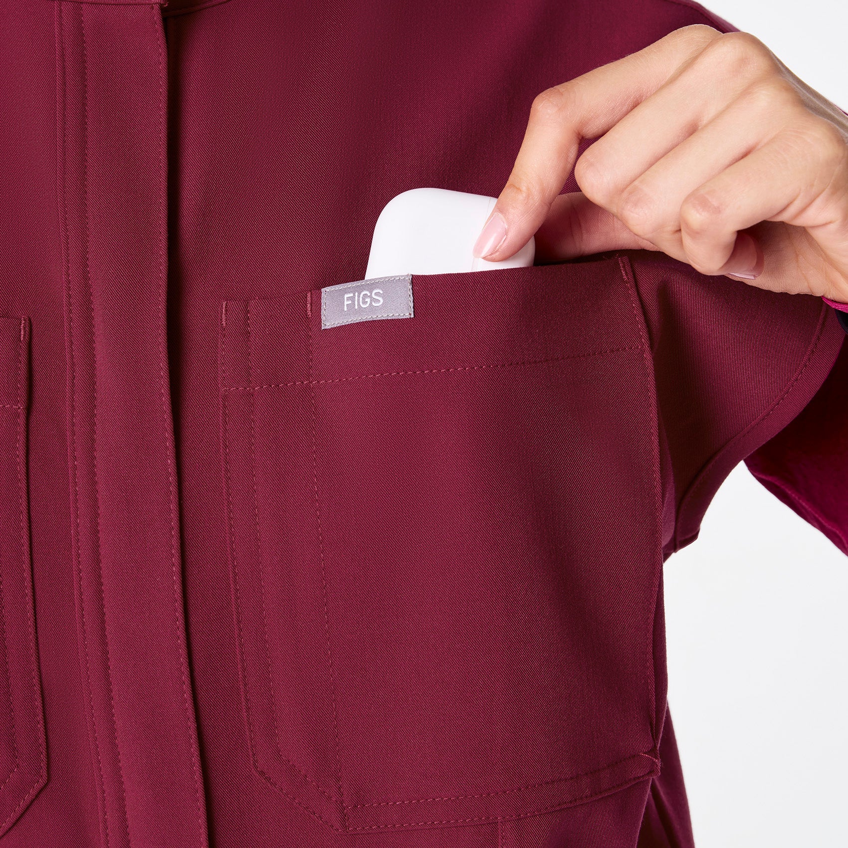 women's Deep Cranberry Rafaela Cargo - Tall ScrubJumpsuit™ - Image 6