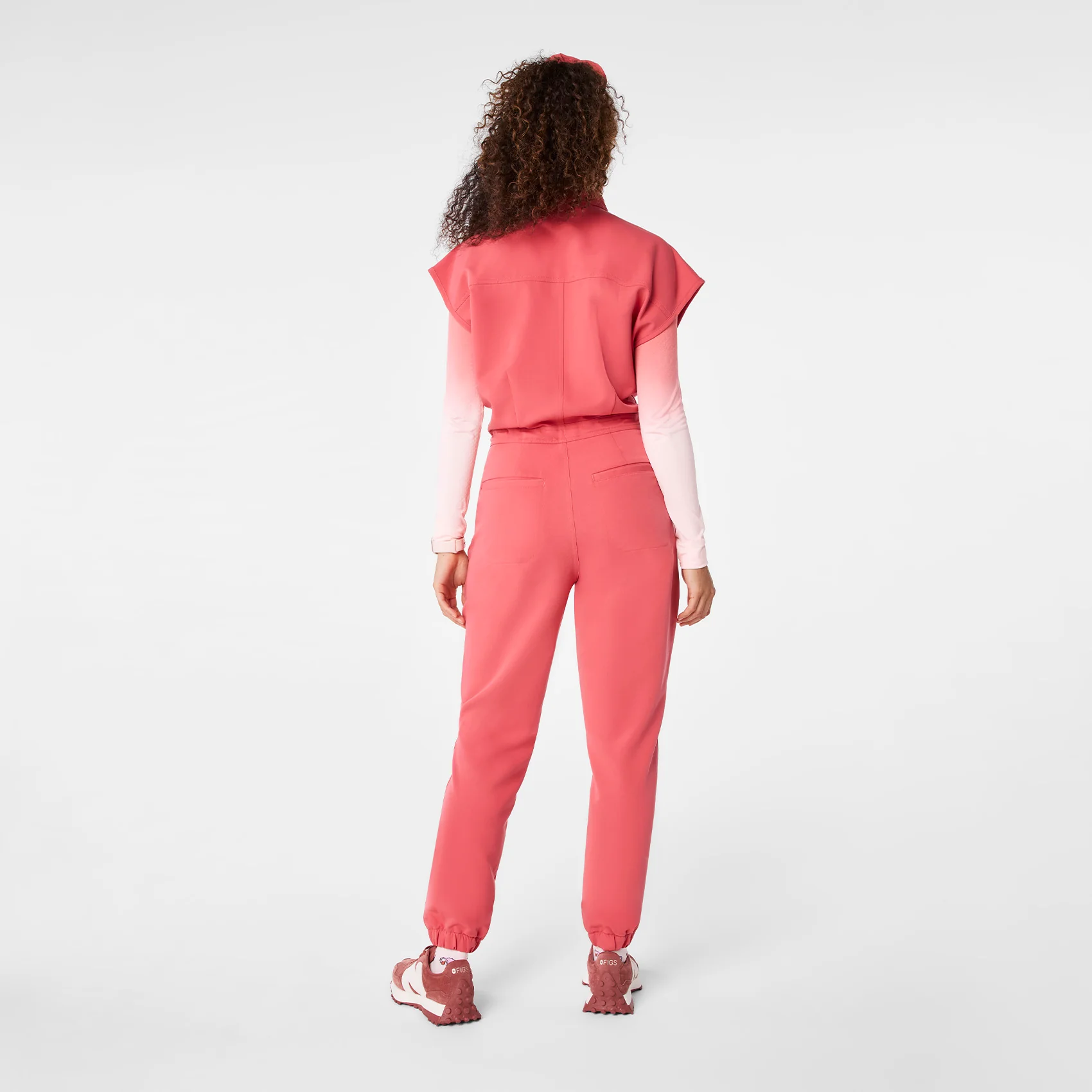 women's Pulmonary Pink Rafaela Cargo - Tall ScrubJumpsuit™ - Image 2