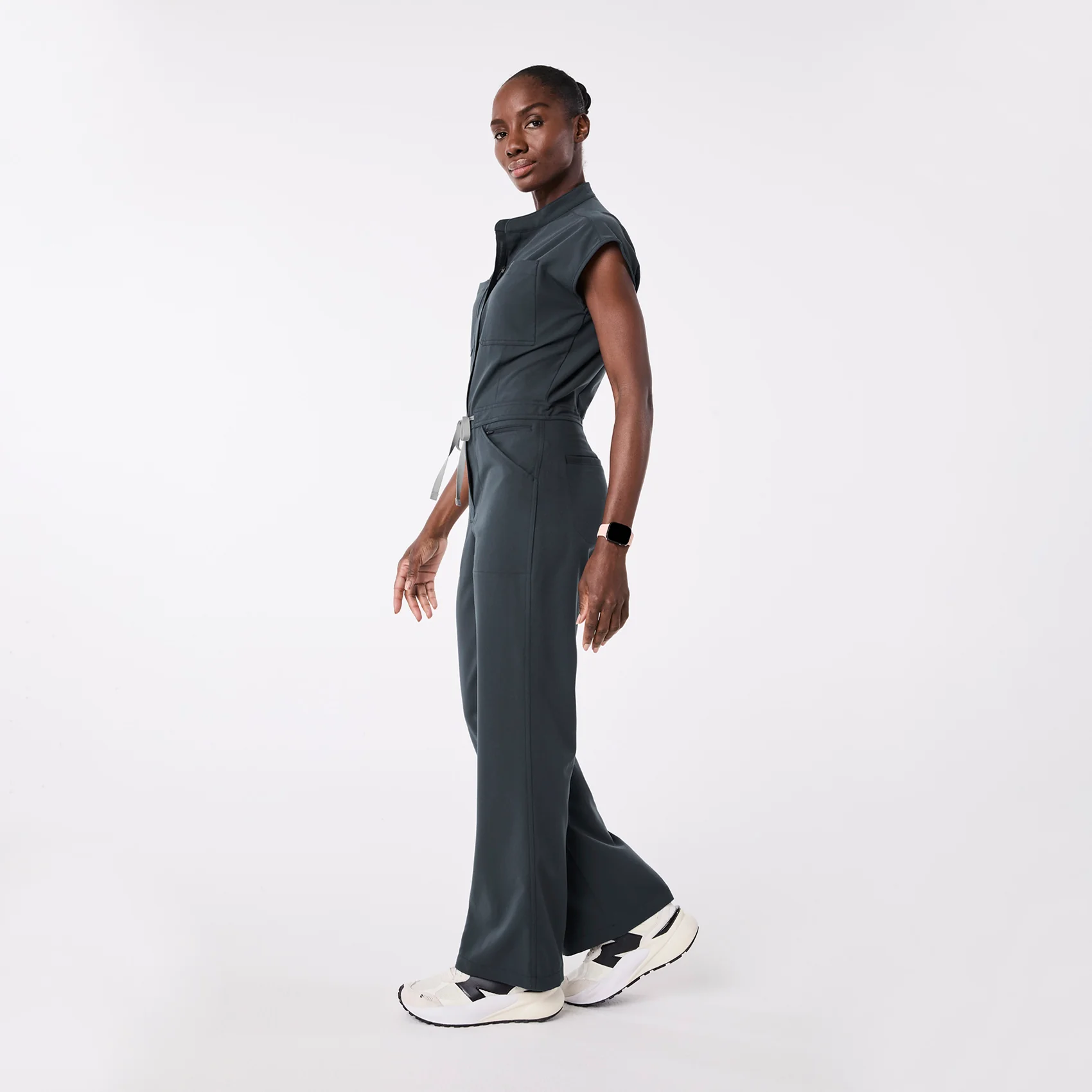 women's Dark Harbor Rafaela Wide Leg - Petite ScrubJumpsuit™ - Image 3