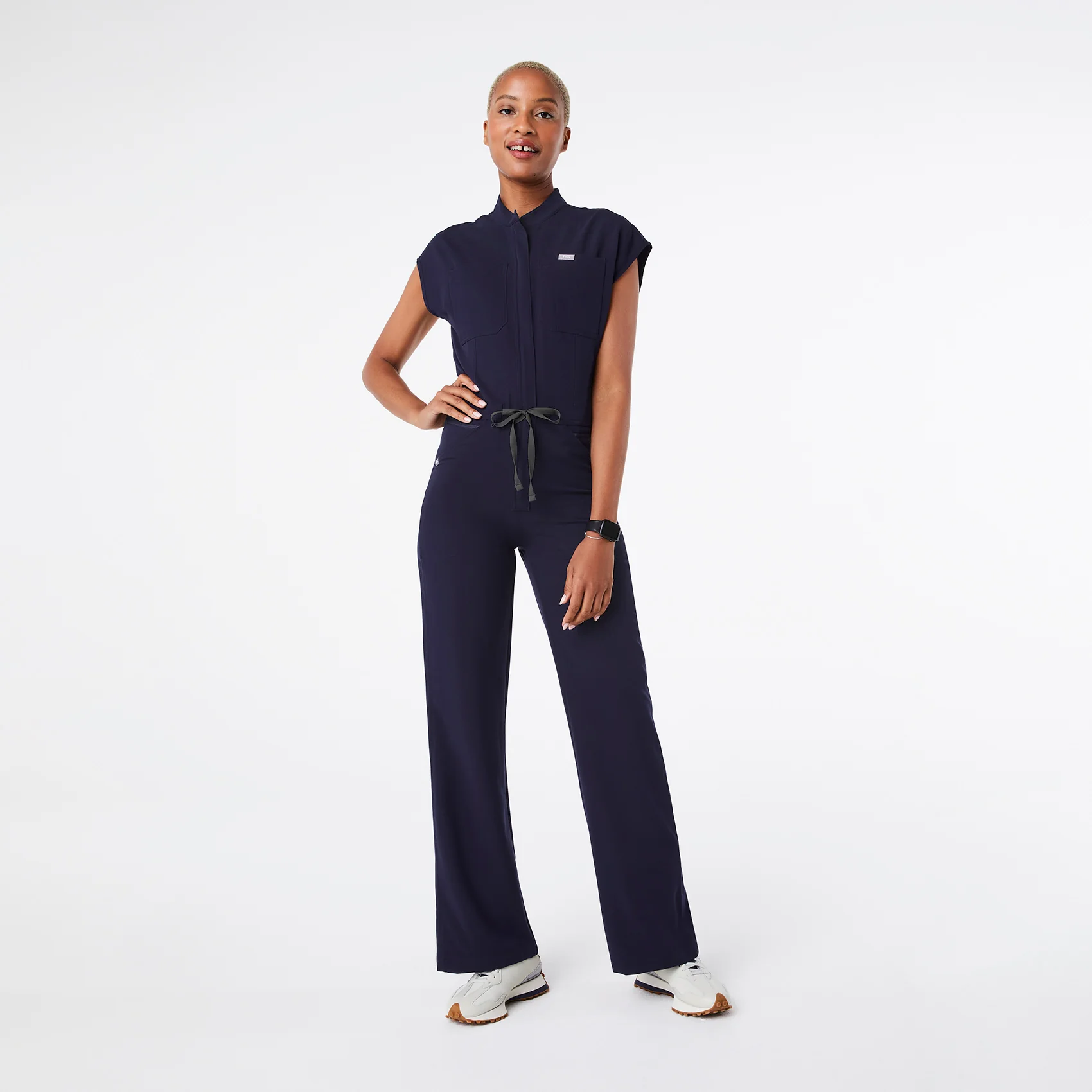 women's Navy Rafaela Wide Leg - ScrubJumpsuit™