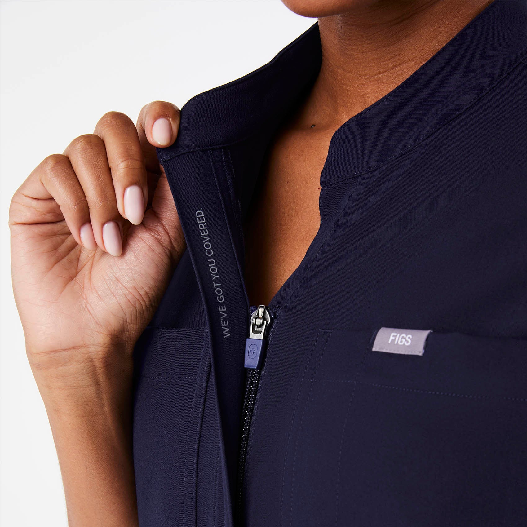 women's Navy Rafaela Wide Leg - ScrubJumpsuit™ - Image 4