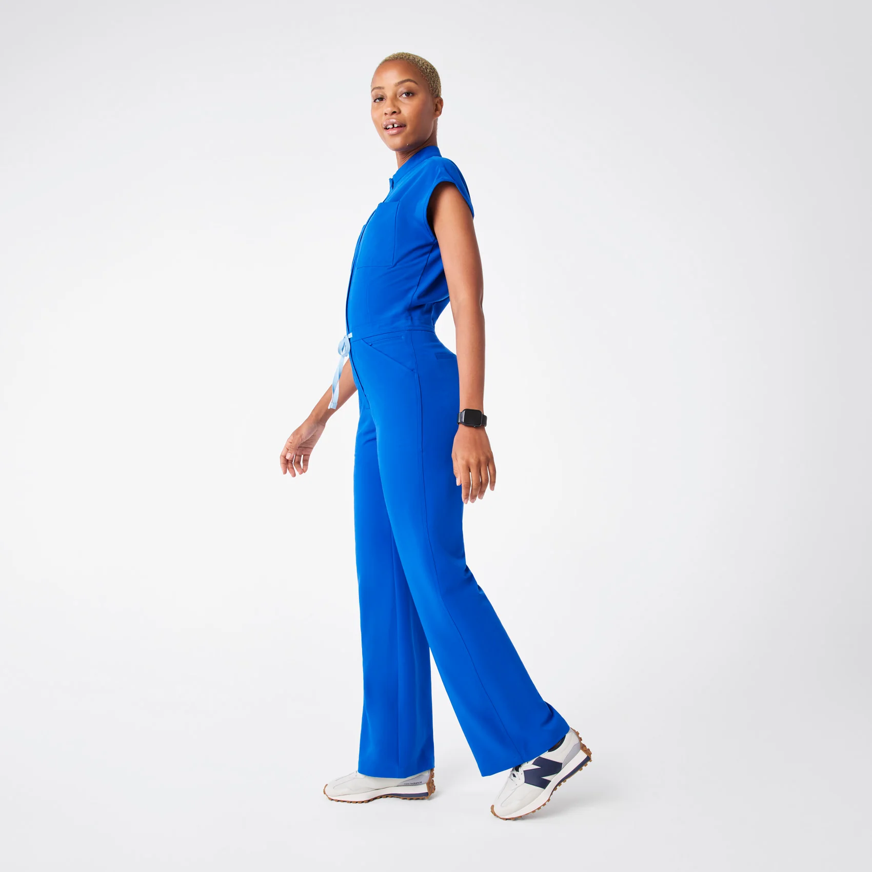 women's Royal Blue Rafaela Wide Leg - ScrubJumpsuit™ - Image 3