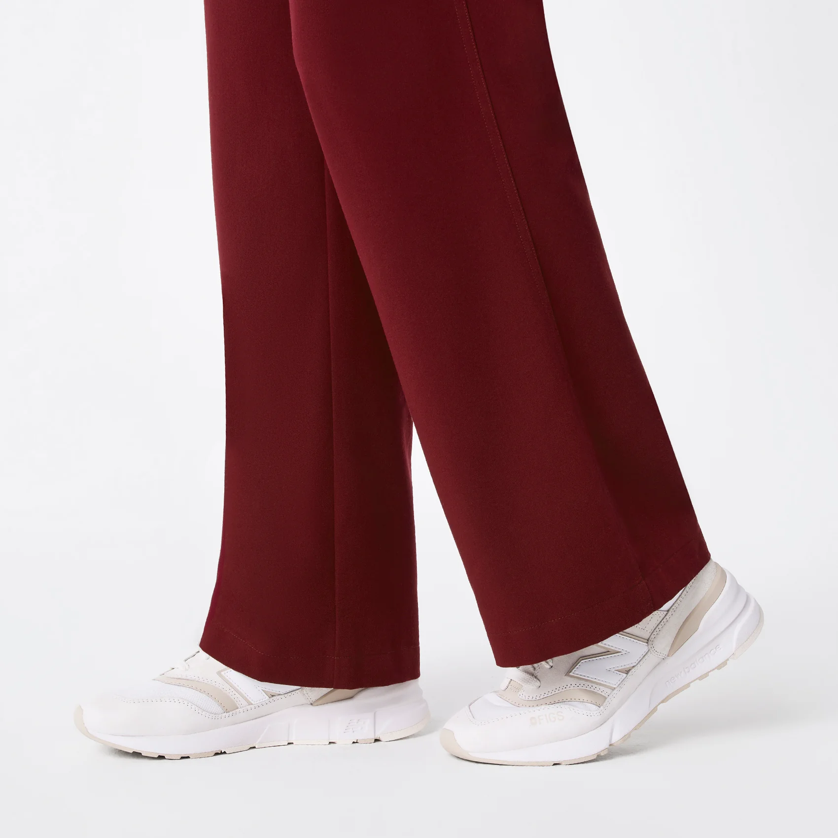 women's Burgundy Rafaela Wide Leg - Tall ScrubJumpsuit™ - Image 8
