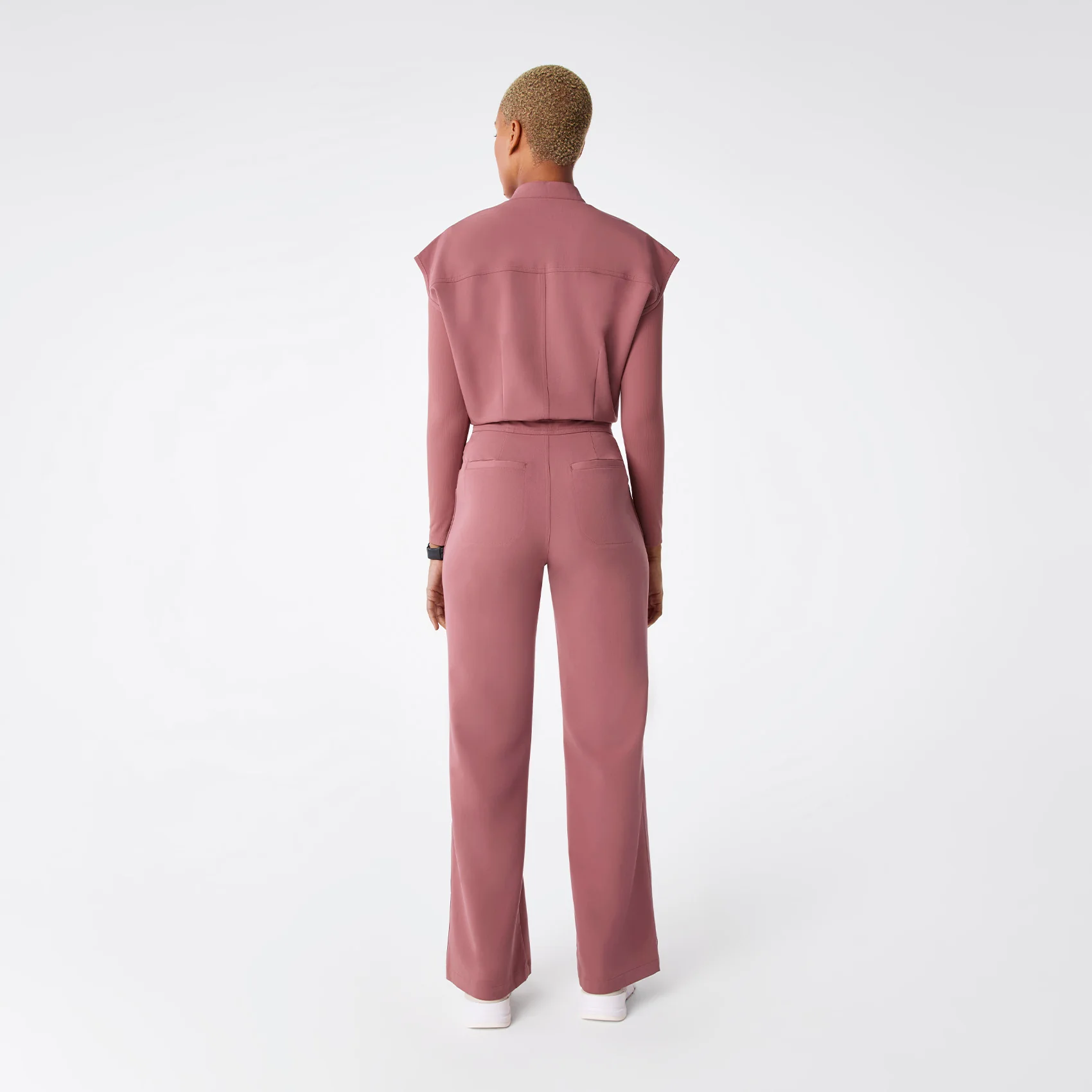 women's Mauve Rafaela Wide Leg - Tall ScrubJumpsuit™ - Image 2