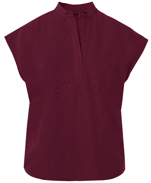 Women's Burgundy Rafaela™ - Oversized Scrub Top - Image 10