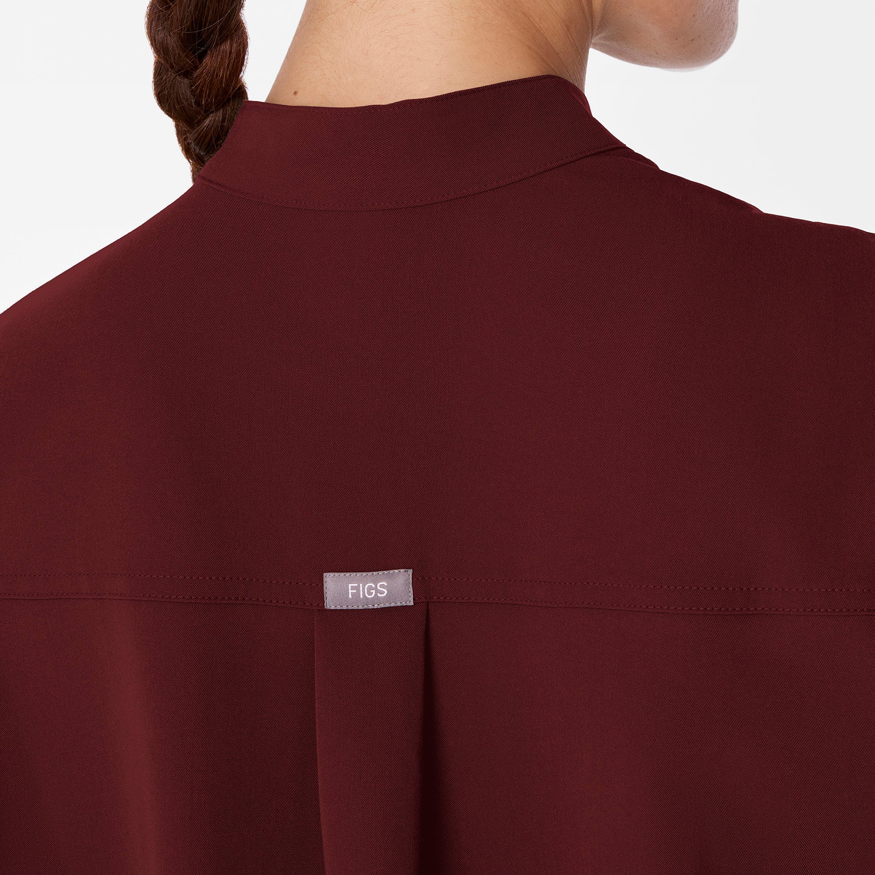 Women's Burgundy Rafaela™ - Oversized Scrub Top - Image 8