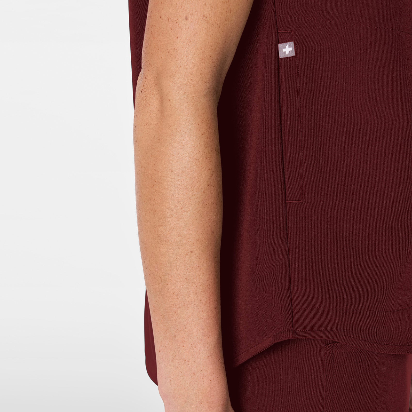 Women's Burgundy Rafaela™ - Oversized Scrub Top - Image 9
