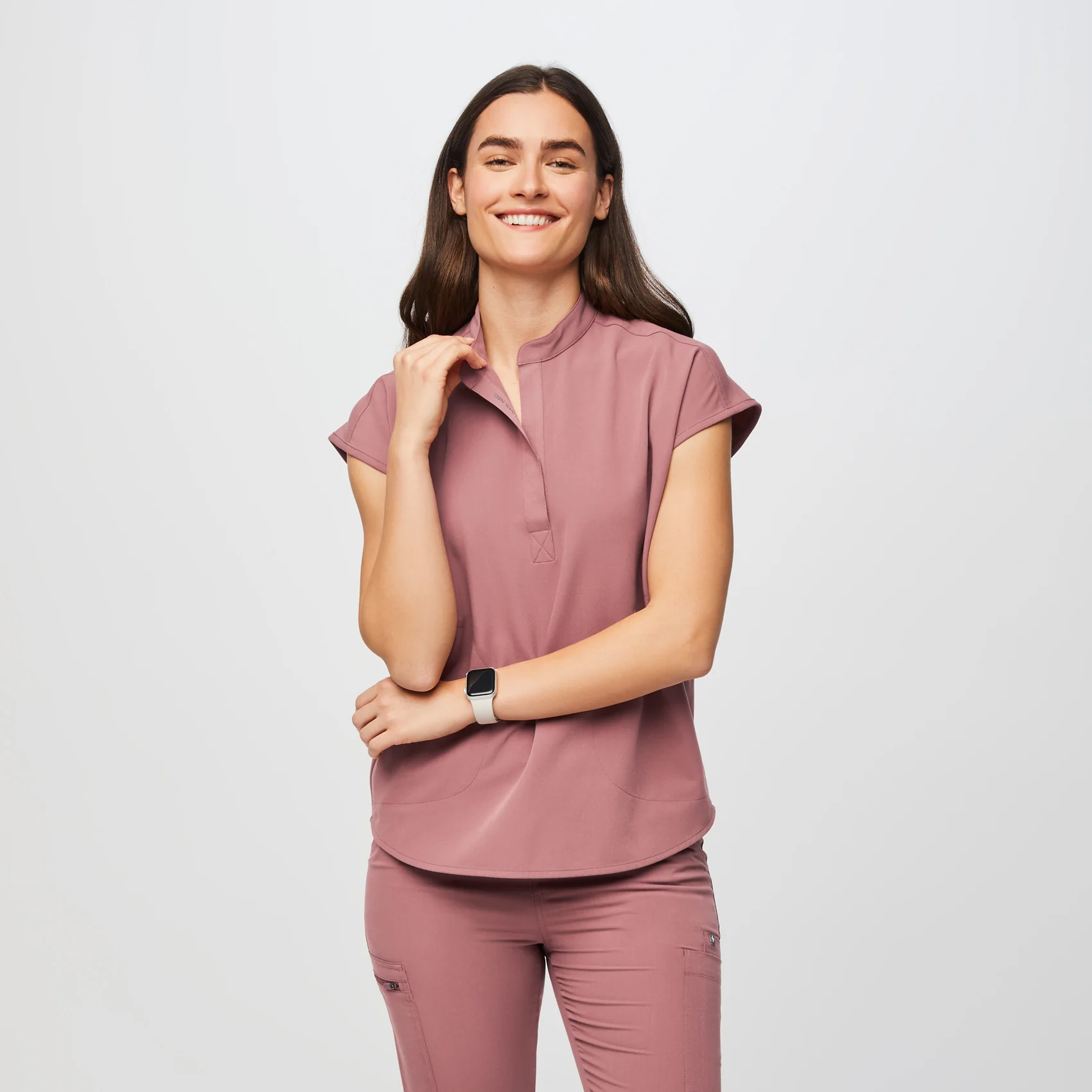 women's Mauve Rafaela™ - Oversized Scrub Top