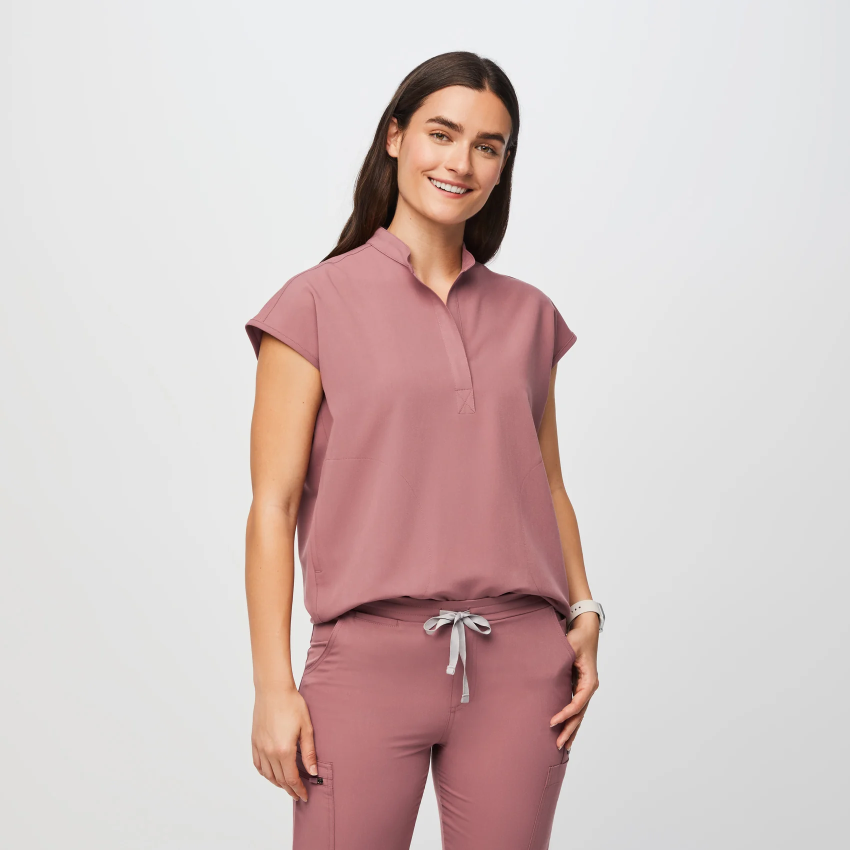 women's Mauve Rafaela™ - Oversized Scrub Top - Image 4
