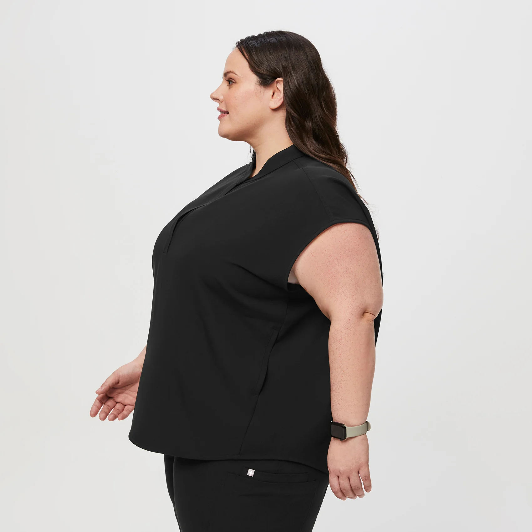 women's Black Rafaela™ - Oversized Scrub Top (3XL - 6XL) - Image 3