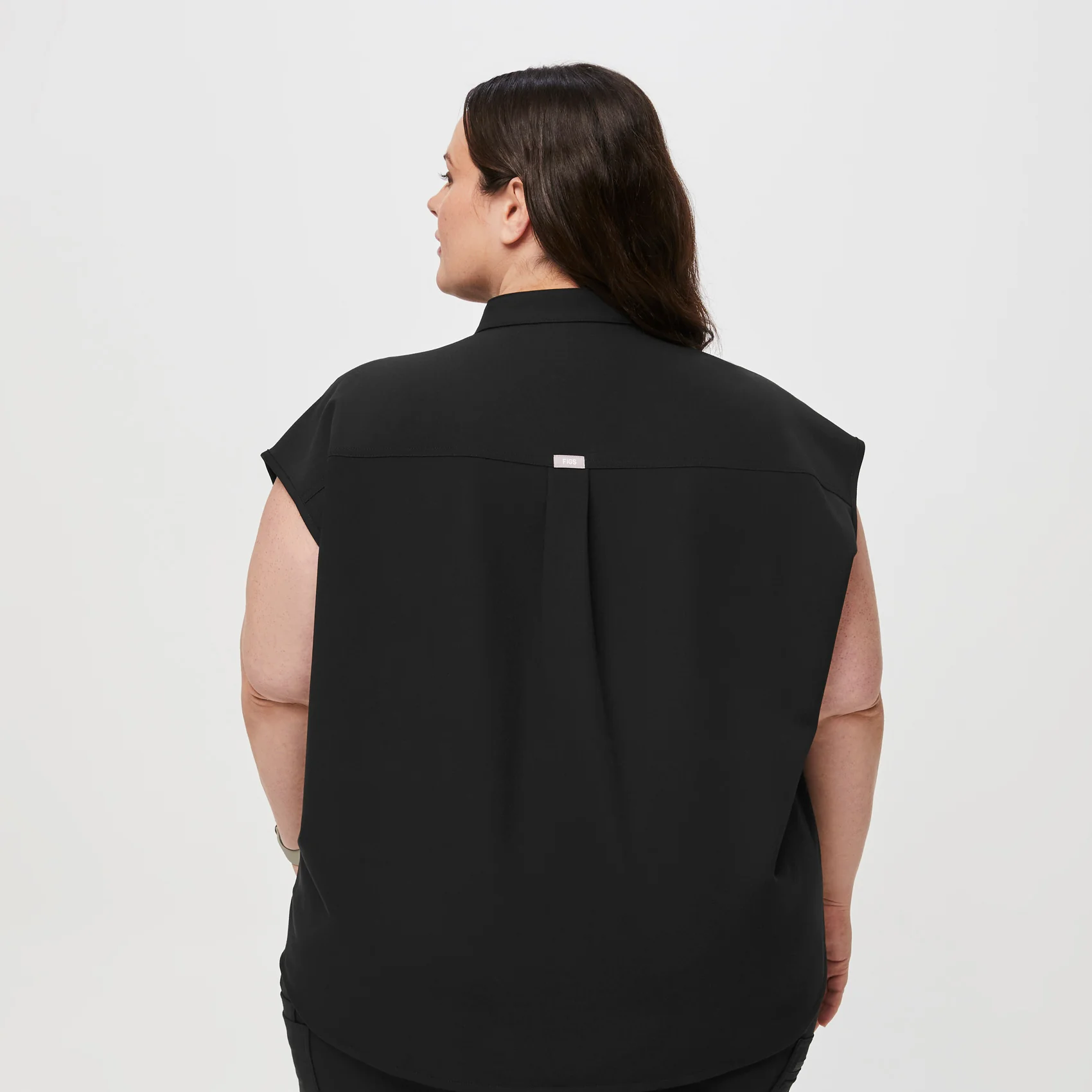 women's Black Rafaela™ - Oversized Scrub Top (3XL - 6XL) - Image 4