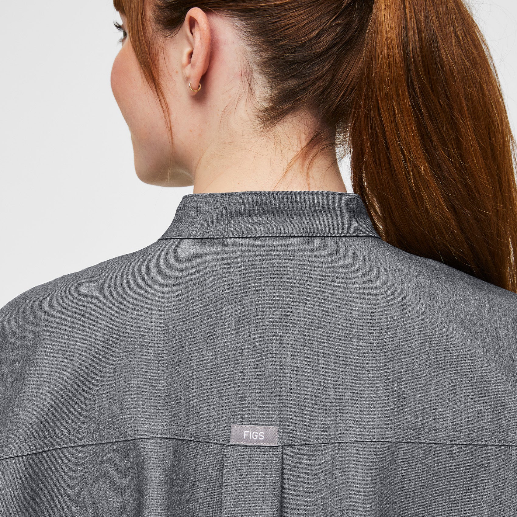 women's Graphite Rafaela™ - Oversized  Scrub Top (3XL - 6XL) - Image 5