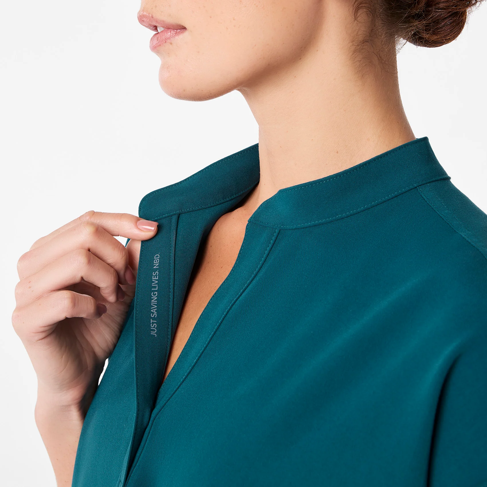 women's Caribbean Blue Rafaela - Oversized Scrub Top⢠- Image 5