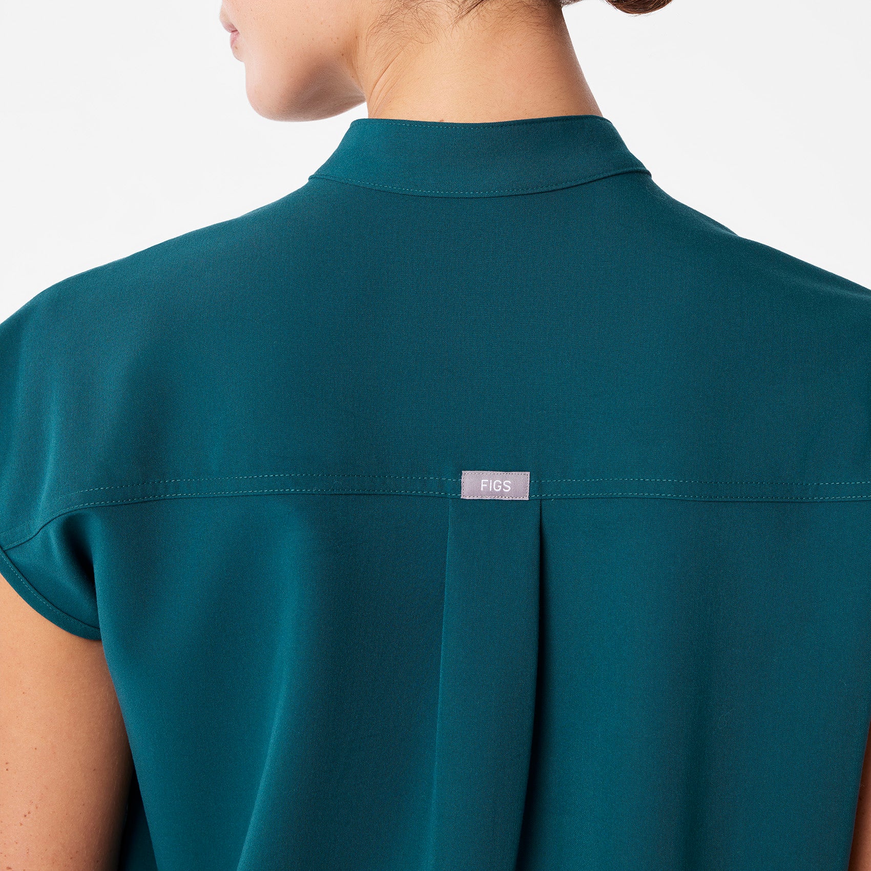 women's Caribbean Blue Rafaela - Oversized Scrub Top⢠- Image 7