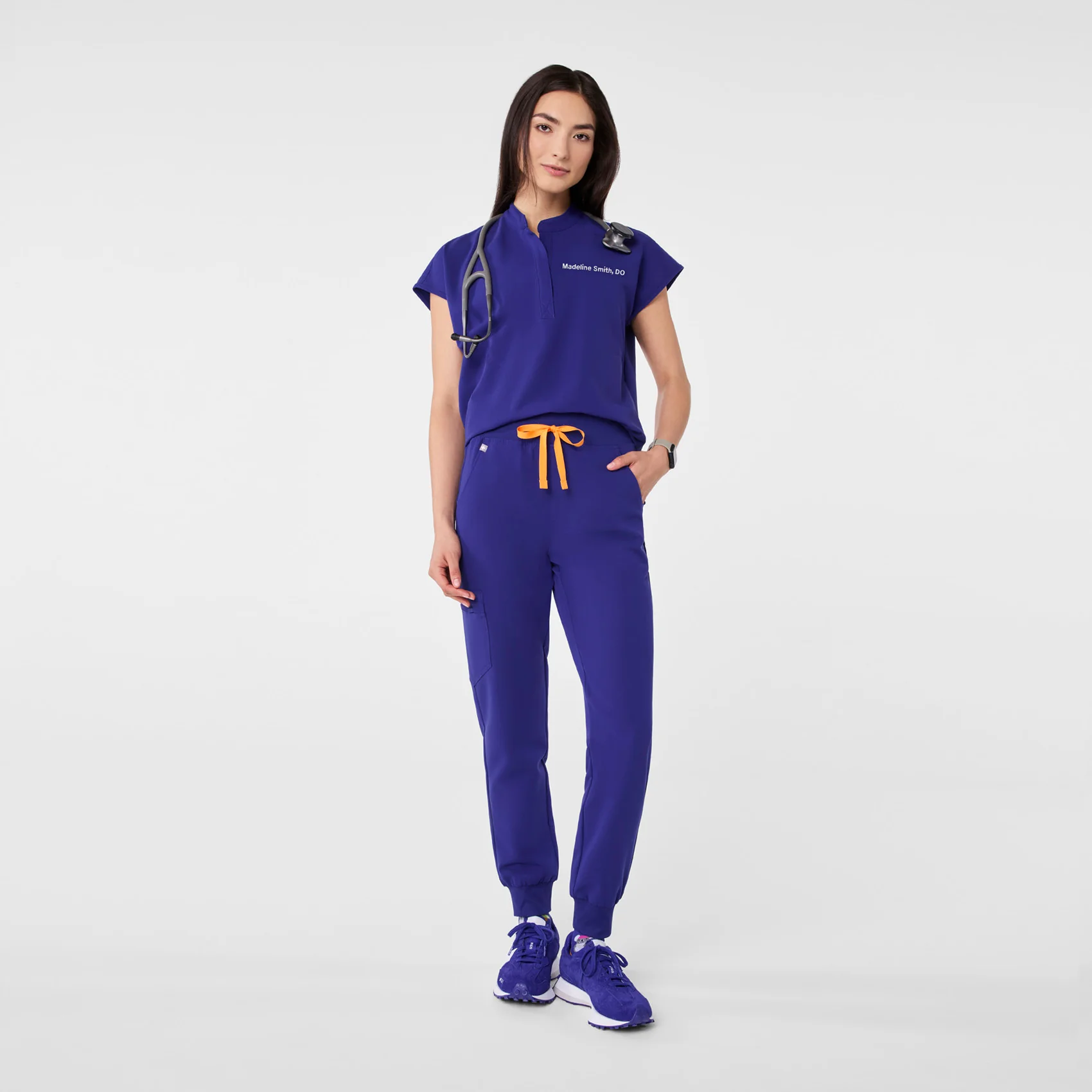 women's Deep Royal Blue Rafaela - Oversized Scrub Top™ - Image 2