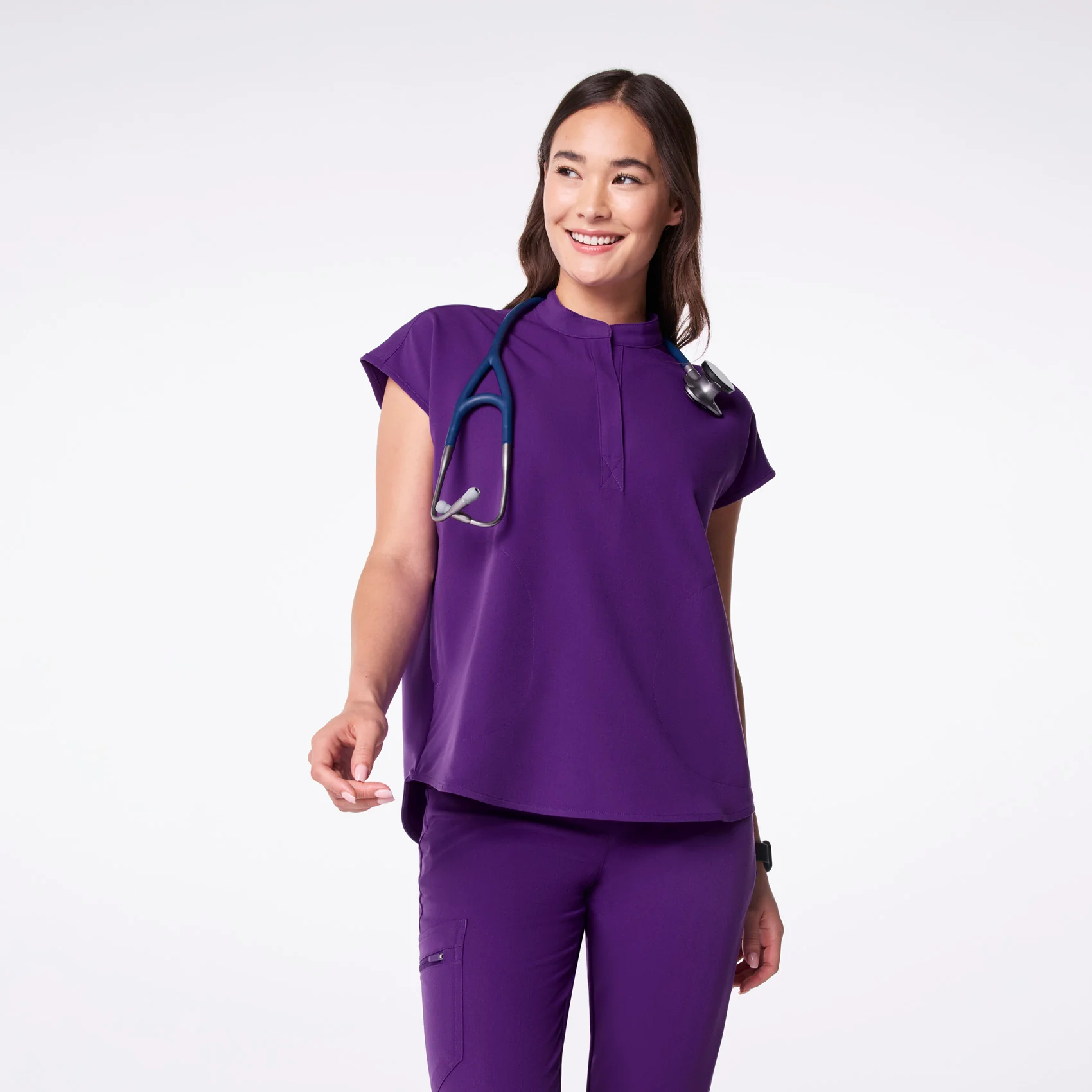 women's Digital Grape Rafaela - Oversized Scrub Top™