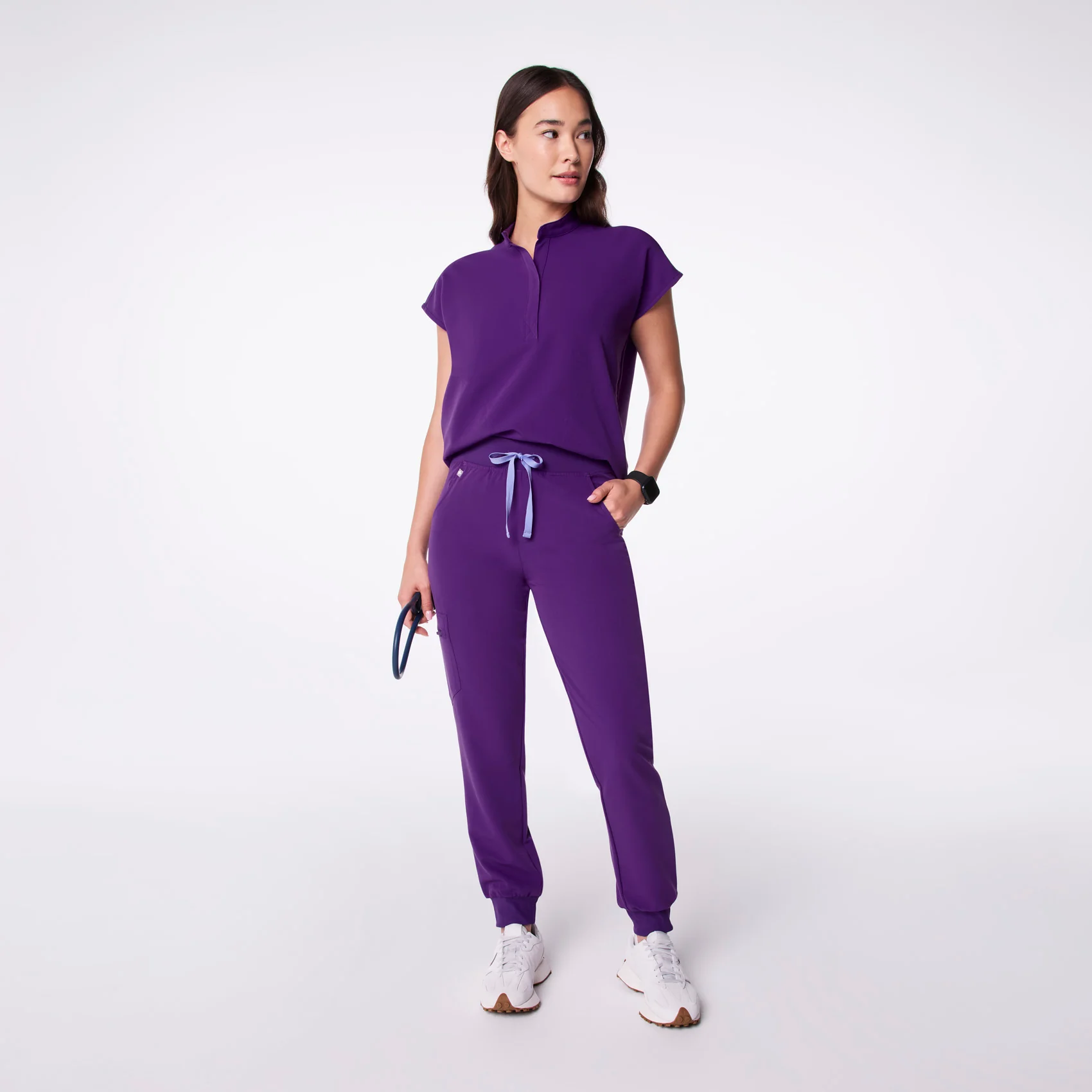 women's Digital Grape Rafaela - Oversized Scrub Top™ - Image 2
