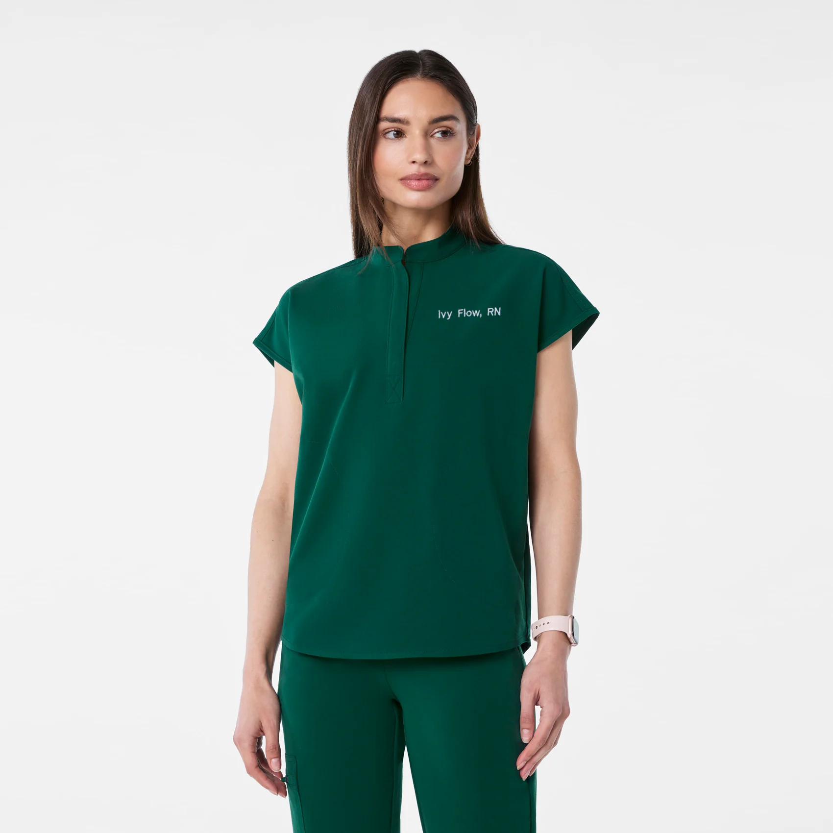 women's Forest Green Rafaela - Oversized Scrub Top™