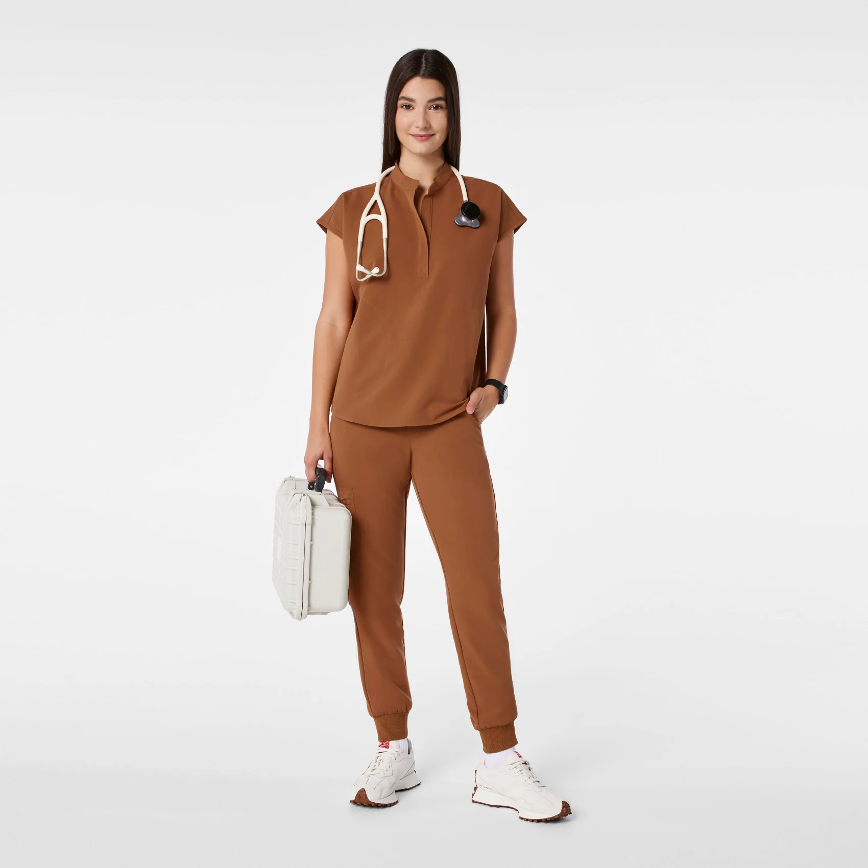 women's Mocha Rafaela - Oversized Scrub Top™ - Image 2