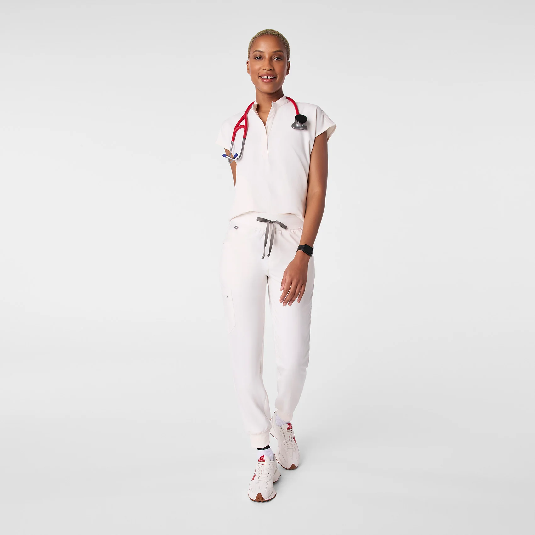 women's Off White Rafaela - Oversized Scrub Top™ - Image 2