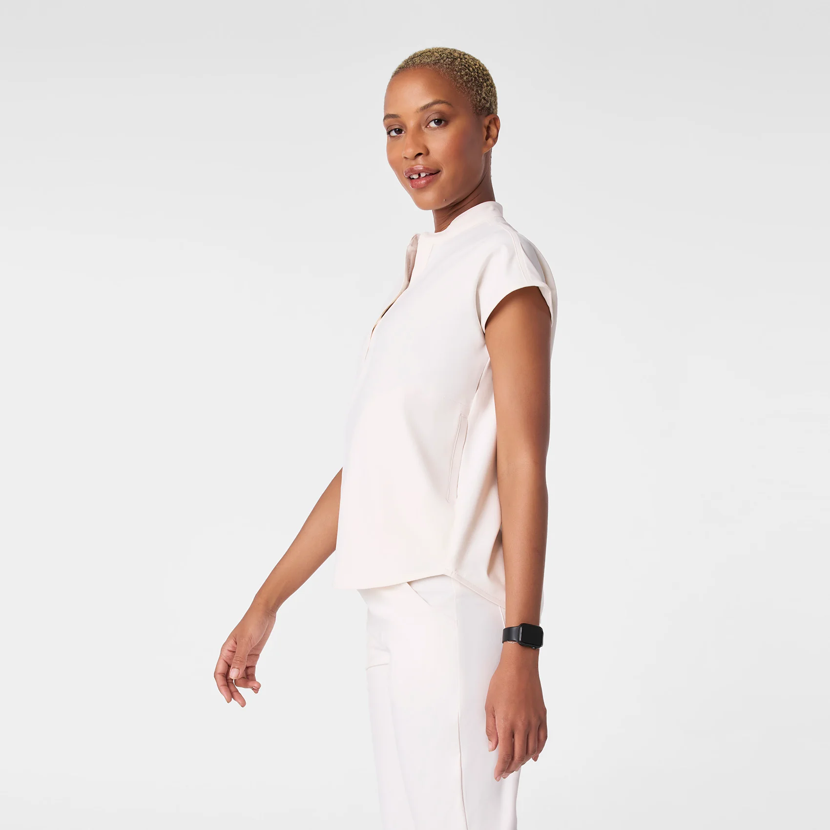 women's Off White Rafaela - Oversized Scrub Top™ - Image 3