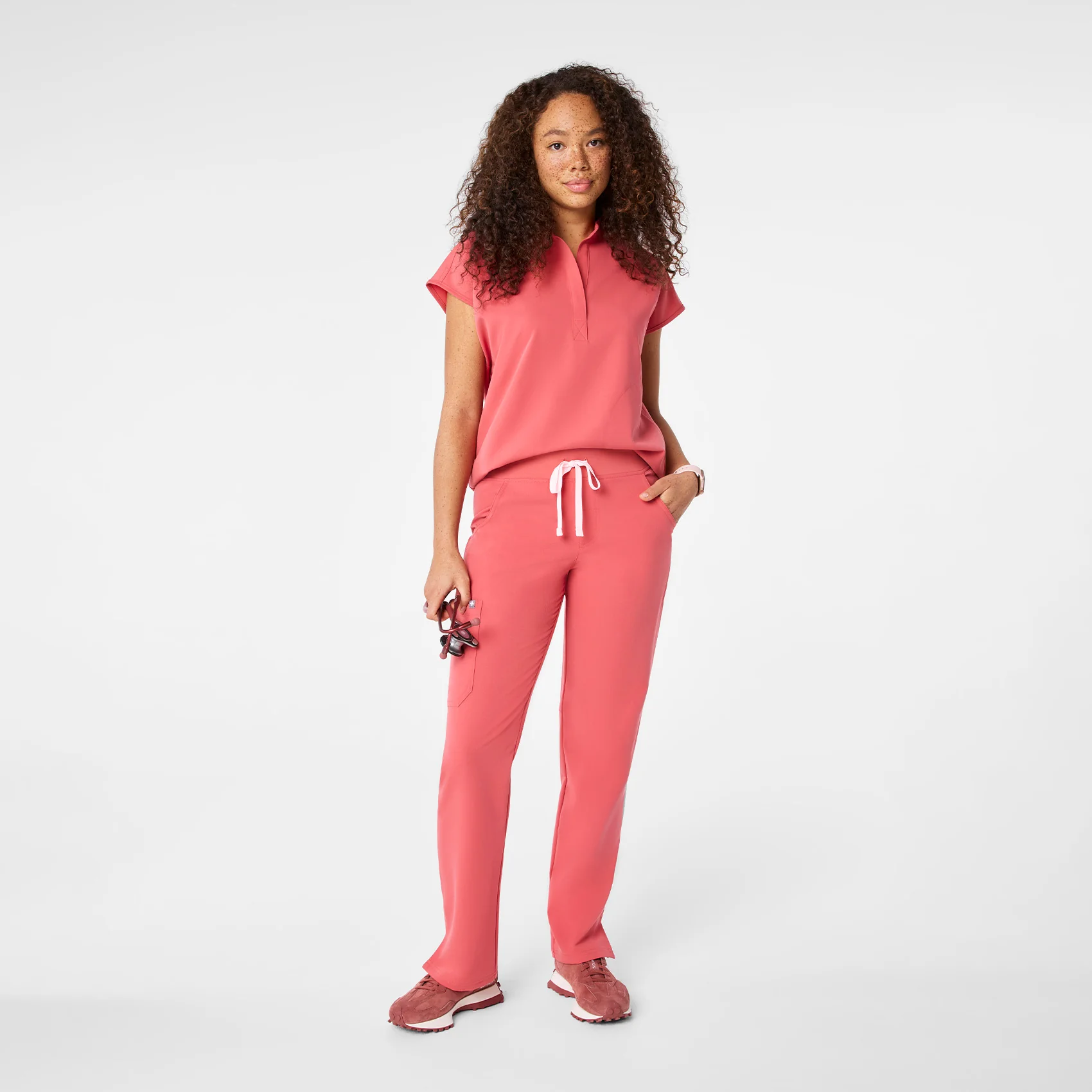 women's Pulmonary Pink Rafaela - Oversized Scrub Top⢠- Image 2