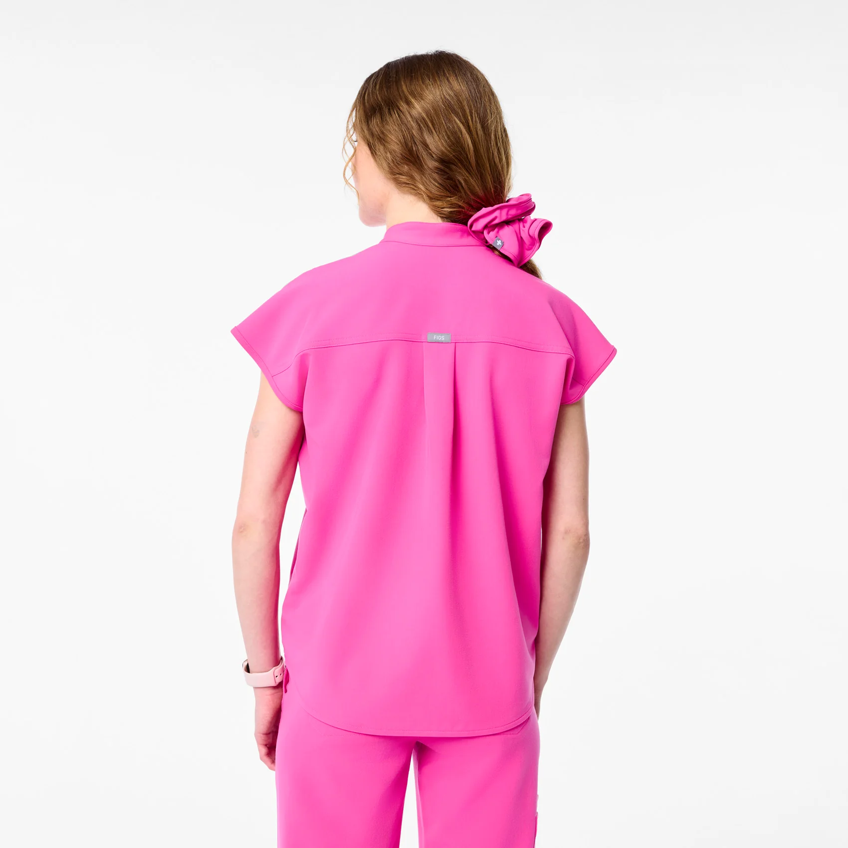women's Rapid Response Pink - Oversized Scrub Top⢠- Image 4