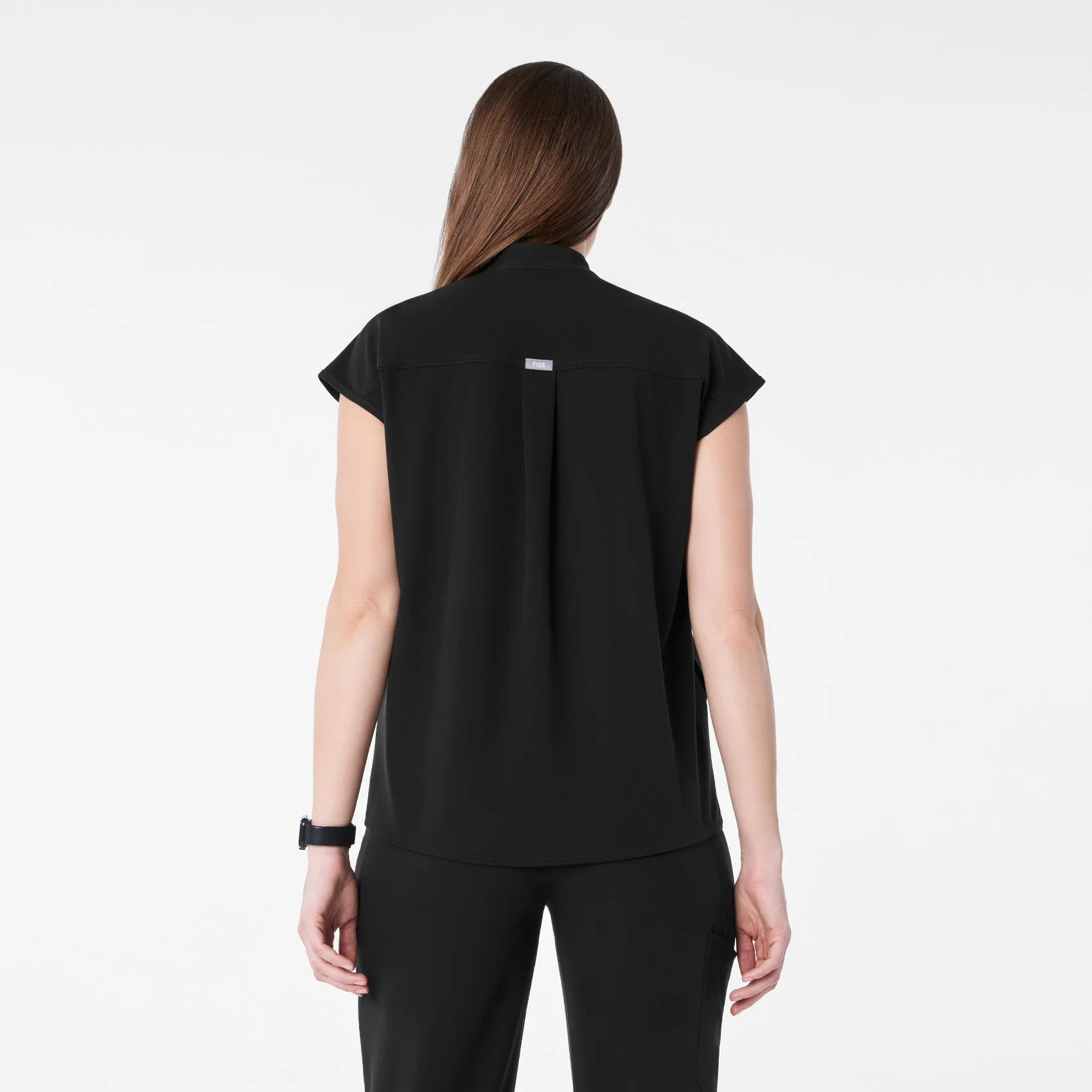 women's Black Rafaela Maternity  -  Scrub Top™ - Image 4