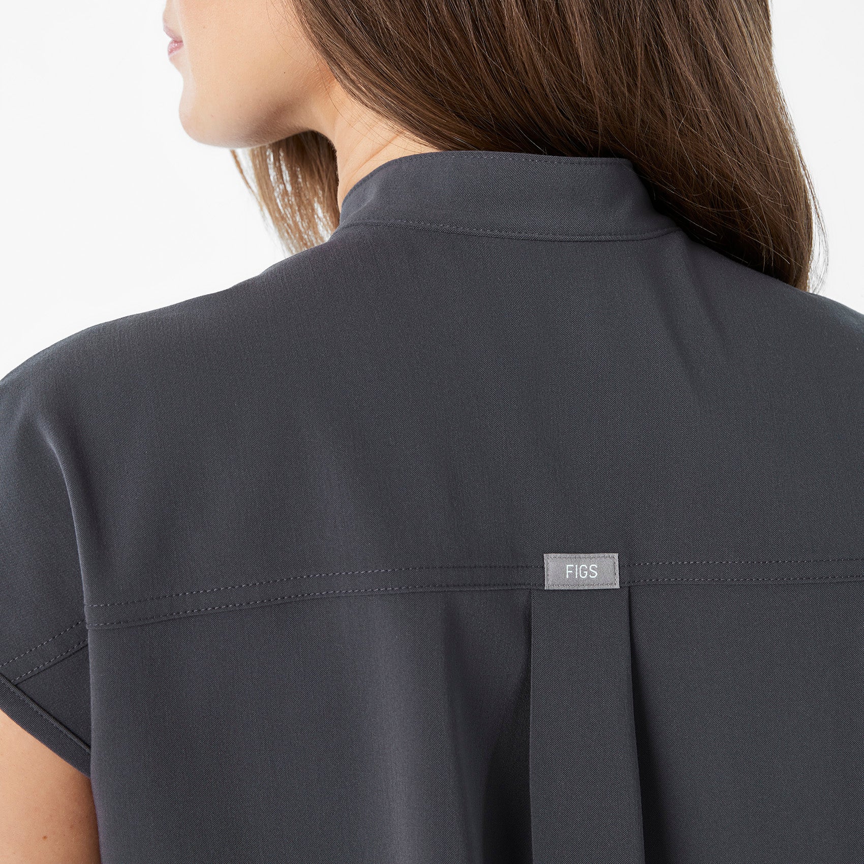 women's Charcoal Rafaela Maternity  -  Scrub Top™ - Image 7