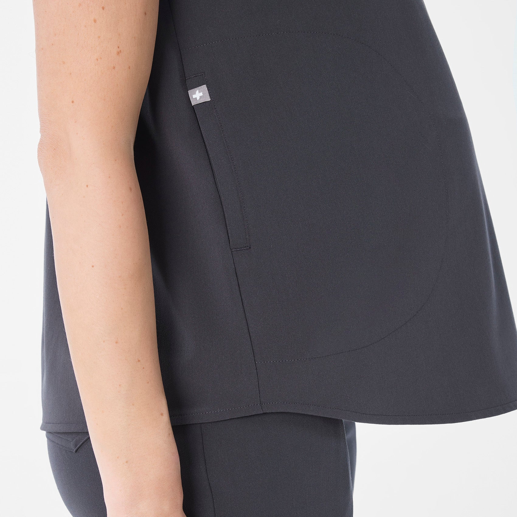 women's Charcoal Rafaela Maternity  -  Scrub Top™ - Image 8