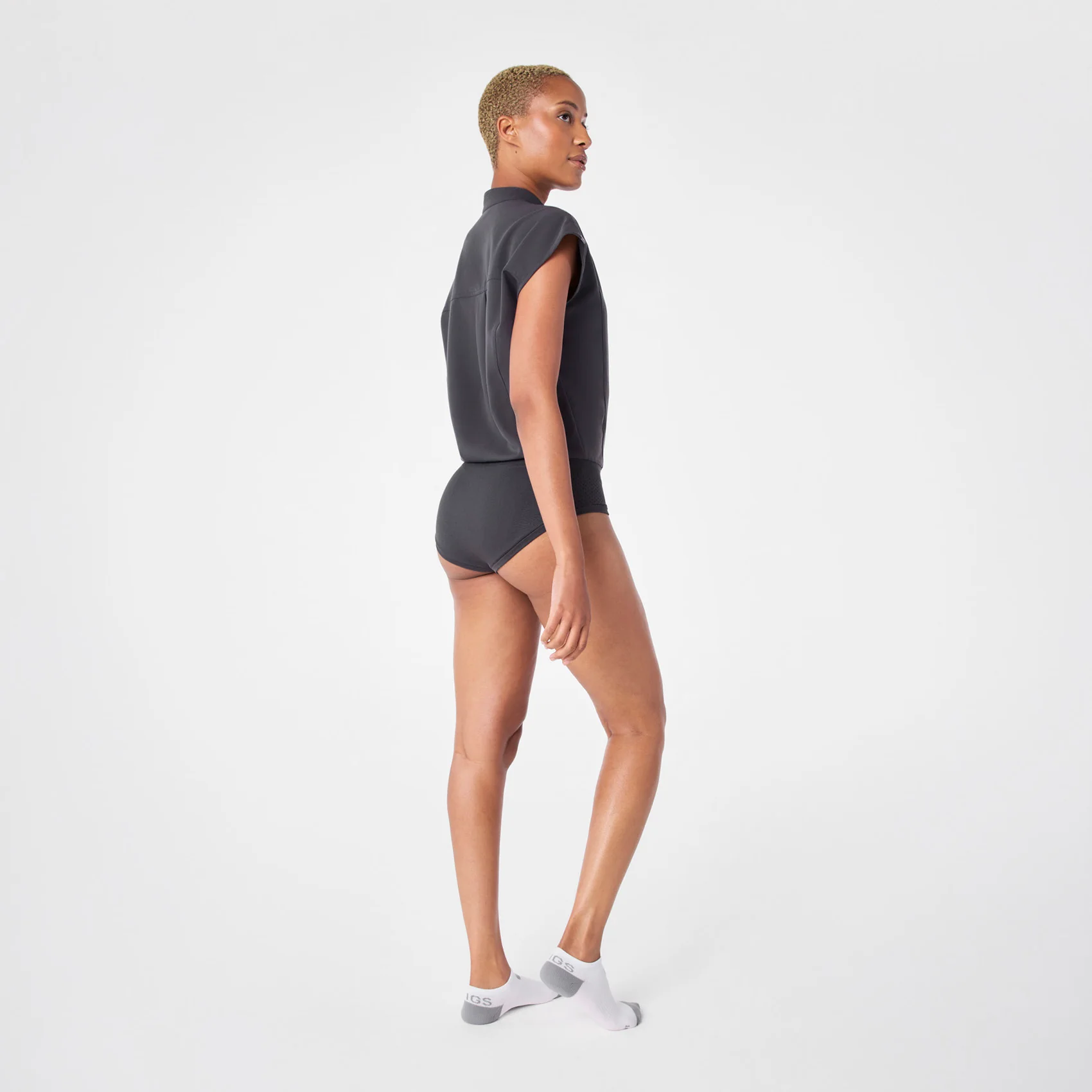 women's Charcoal Rafaela Brief Scrubbodysuit™ - Image 4