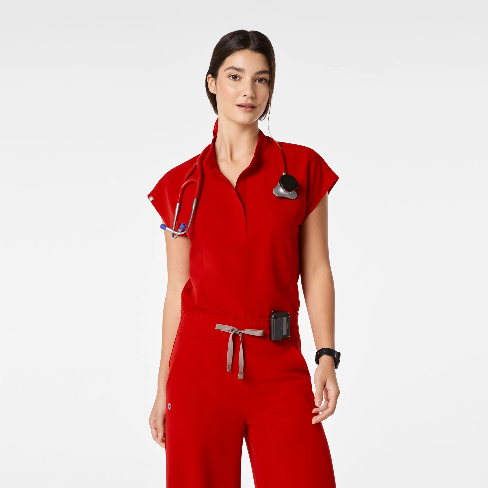 women's Winning Red Rafaela Brief Scrubbodysuitâ˘