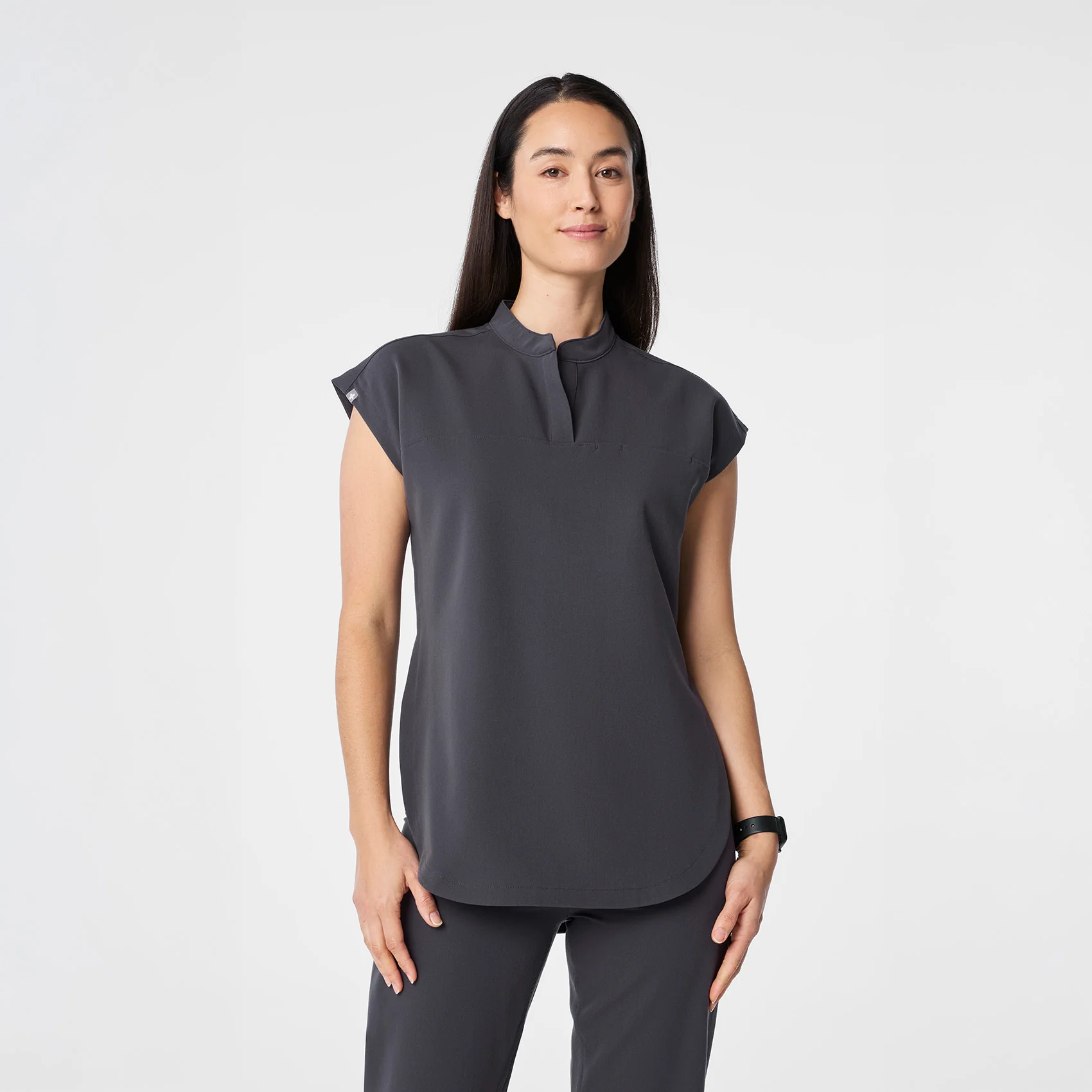women's Charcoal Rafaela - Tunic Scrub Top™