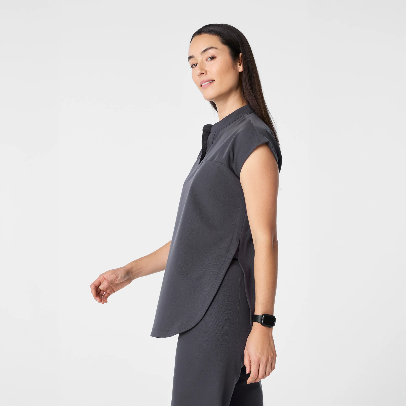 women's Charcoal Rafaela - Tunic Scrub Top™ - Image 3
