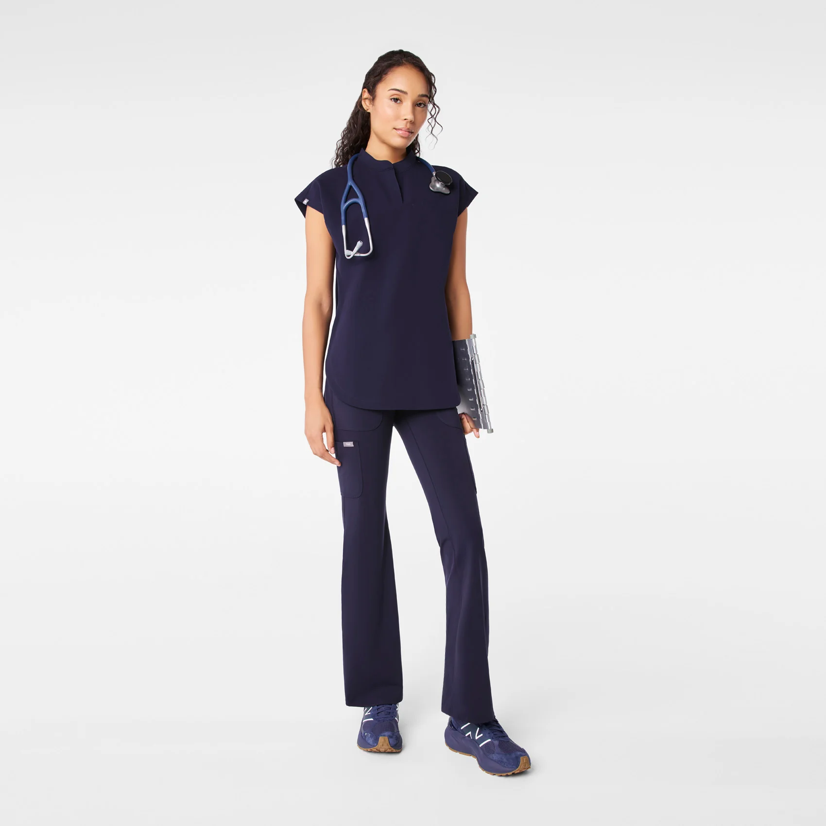 women's Navy Rafaela - Tunic Scrub Top™ - Image 2