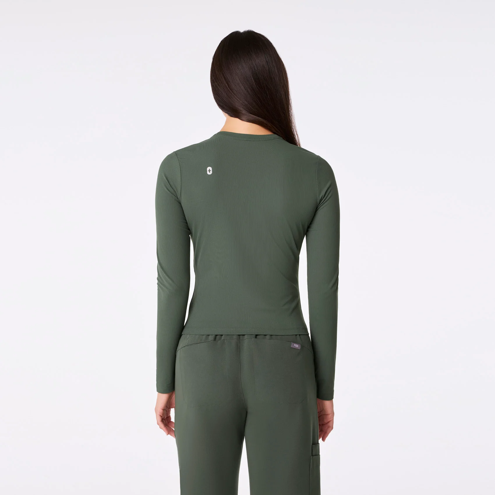 women's Moss Ribbed Cropped - Longsleeve Underscrub - Image 5