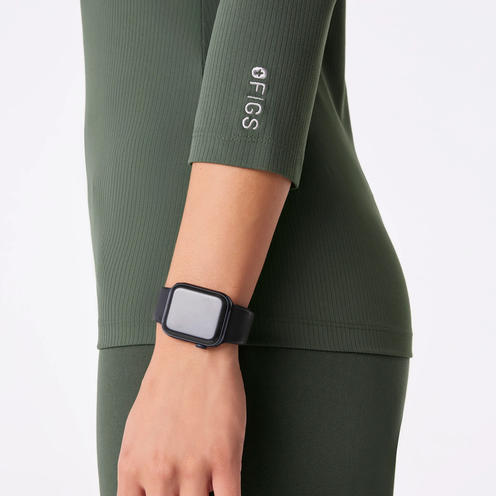 women's Moss Ribbed - ¾ Sleeve Underscrub - Image 7