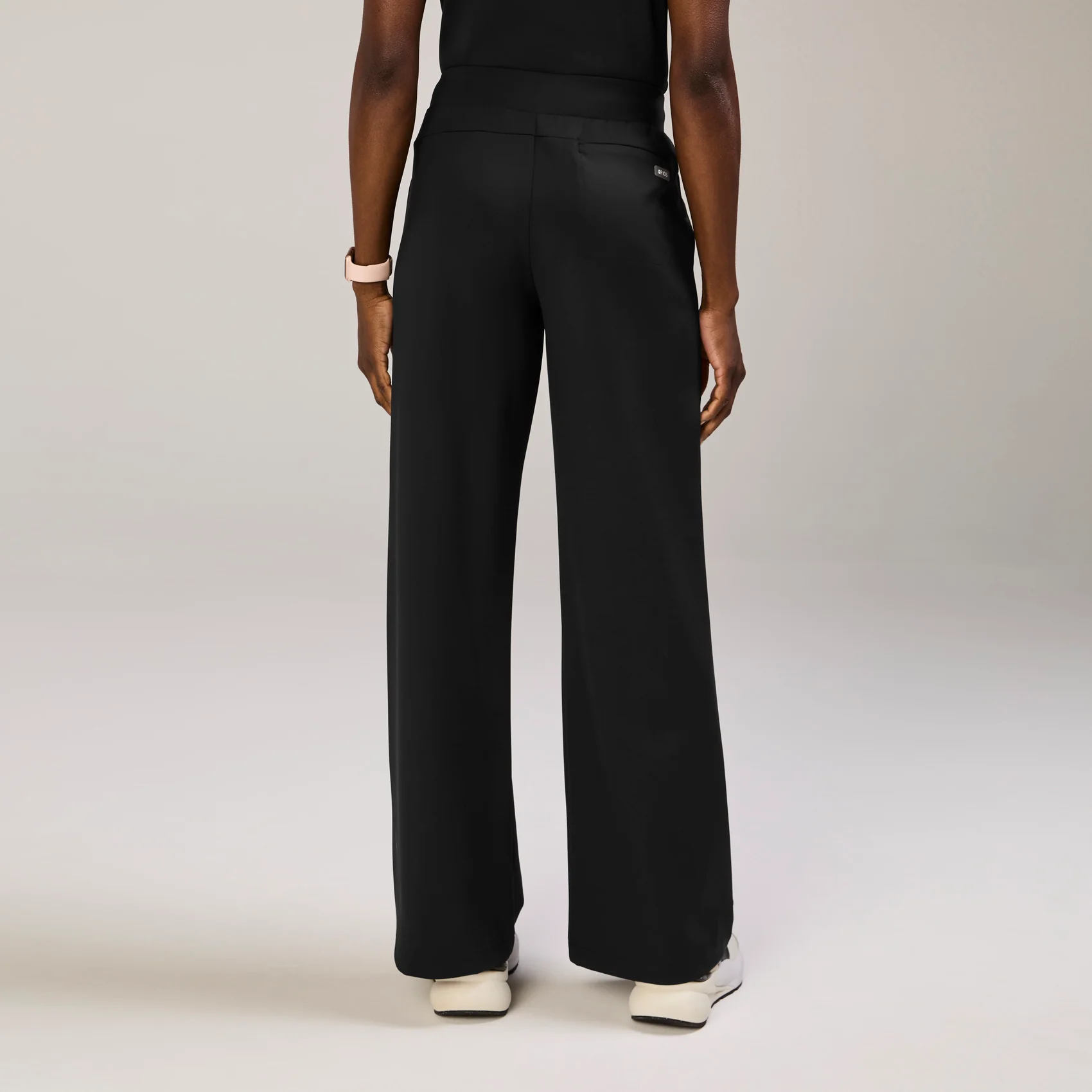 women's Black High Waisted Salina FORMx Wide Leg - Scrub Pant⢠- Image 4