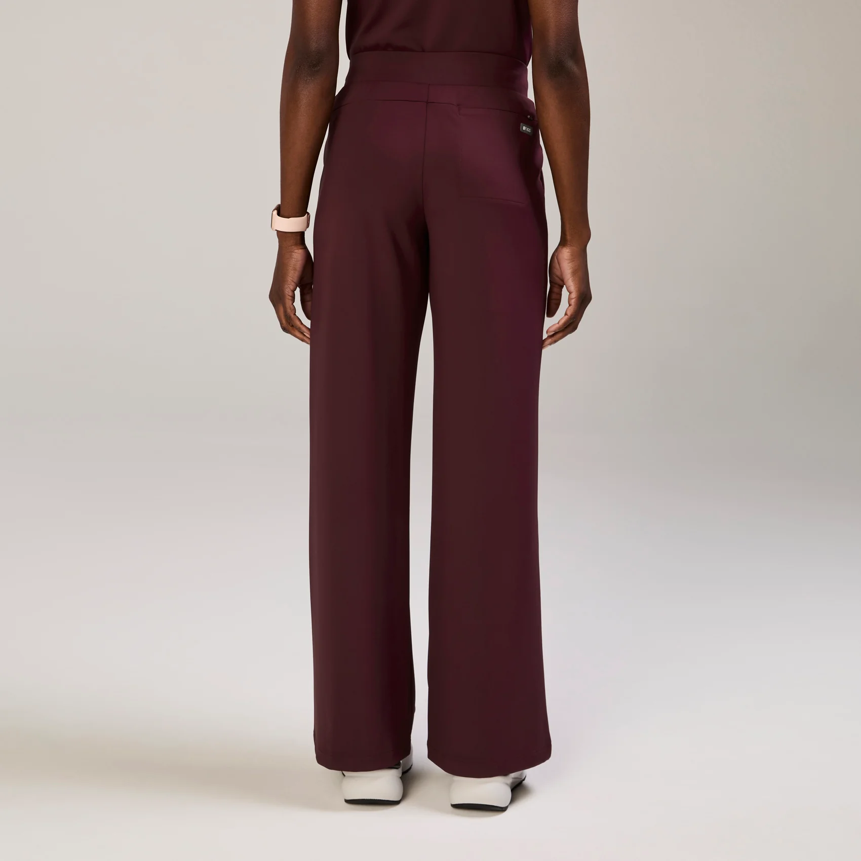 women's Burgundy High Waisted Salina FORMx Wide Leg - Scrub Pant⢠- Image 4