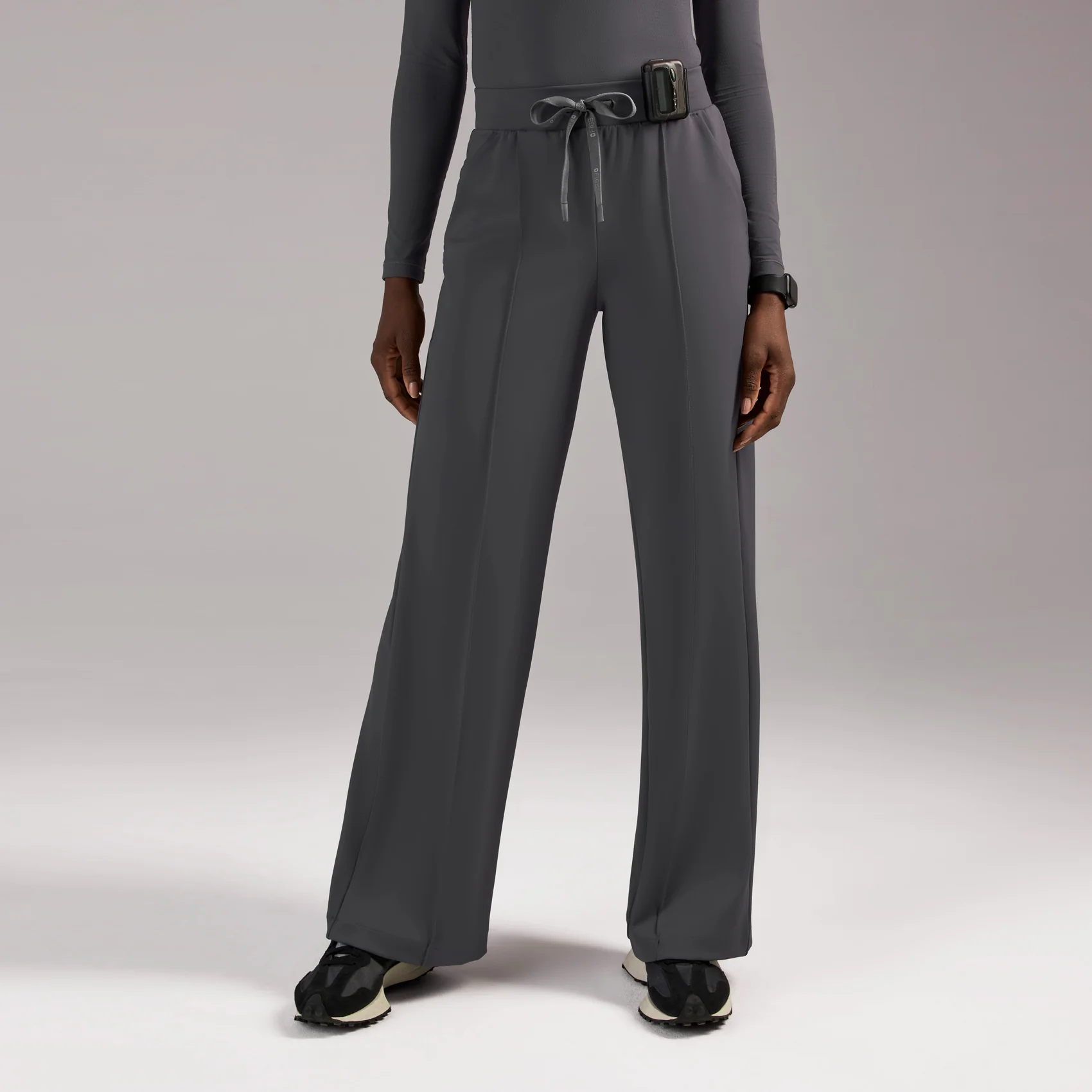 women's Charcoal High Waisted Salina FORMx Wide Leg - Scrub Pantā¢