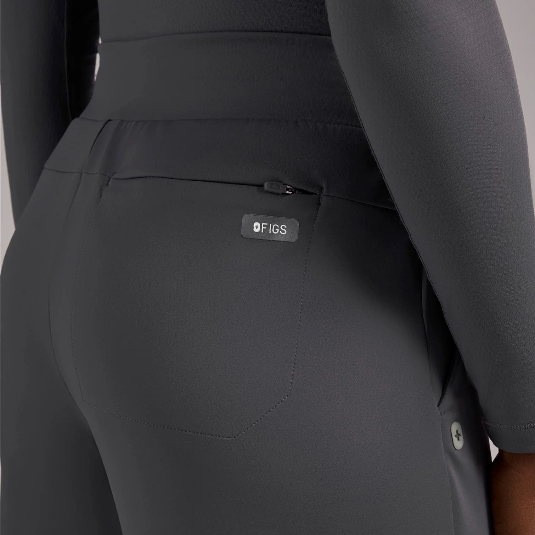 women's Charcoal High Waisted Salina FORMx Wide Leg - Scrub Pant⢠- Image 5