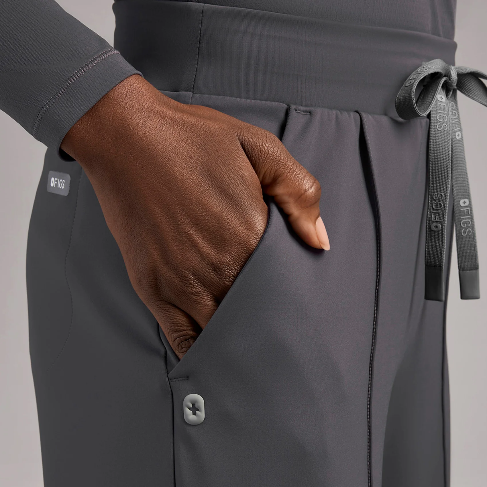 women's Charcoal High Waisted Salina FORMx Wide Leg - Scrub Pant⢠- Image 7