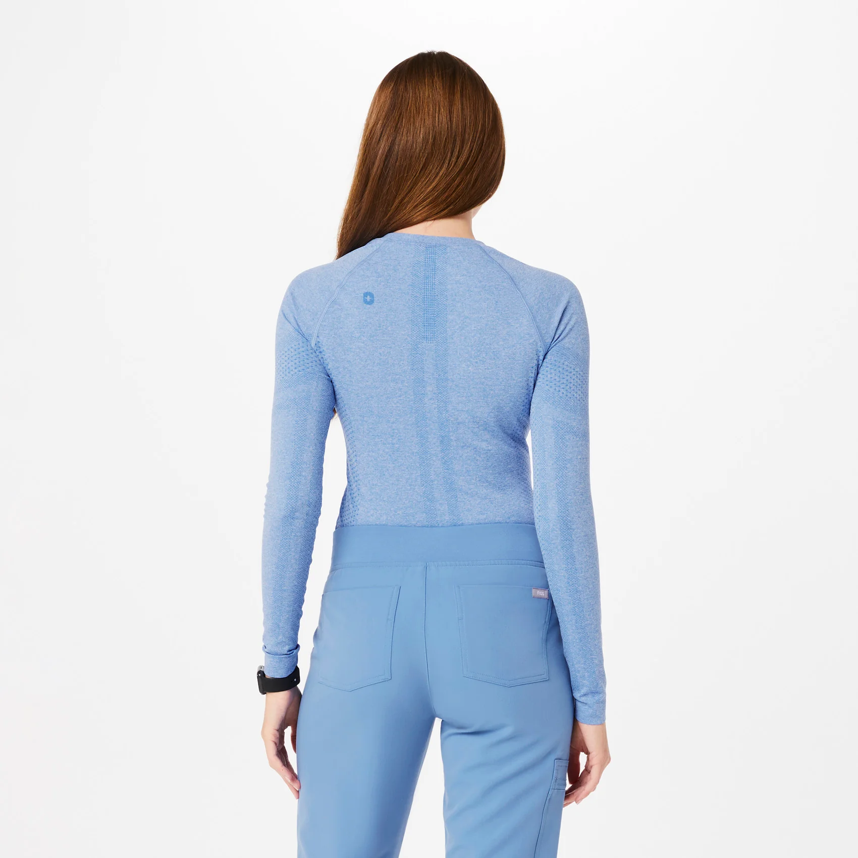 women's Ceil Blue Salta Seamless - Longsleeve Underscrub - Image 4