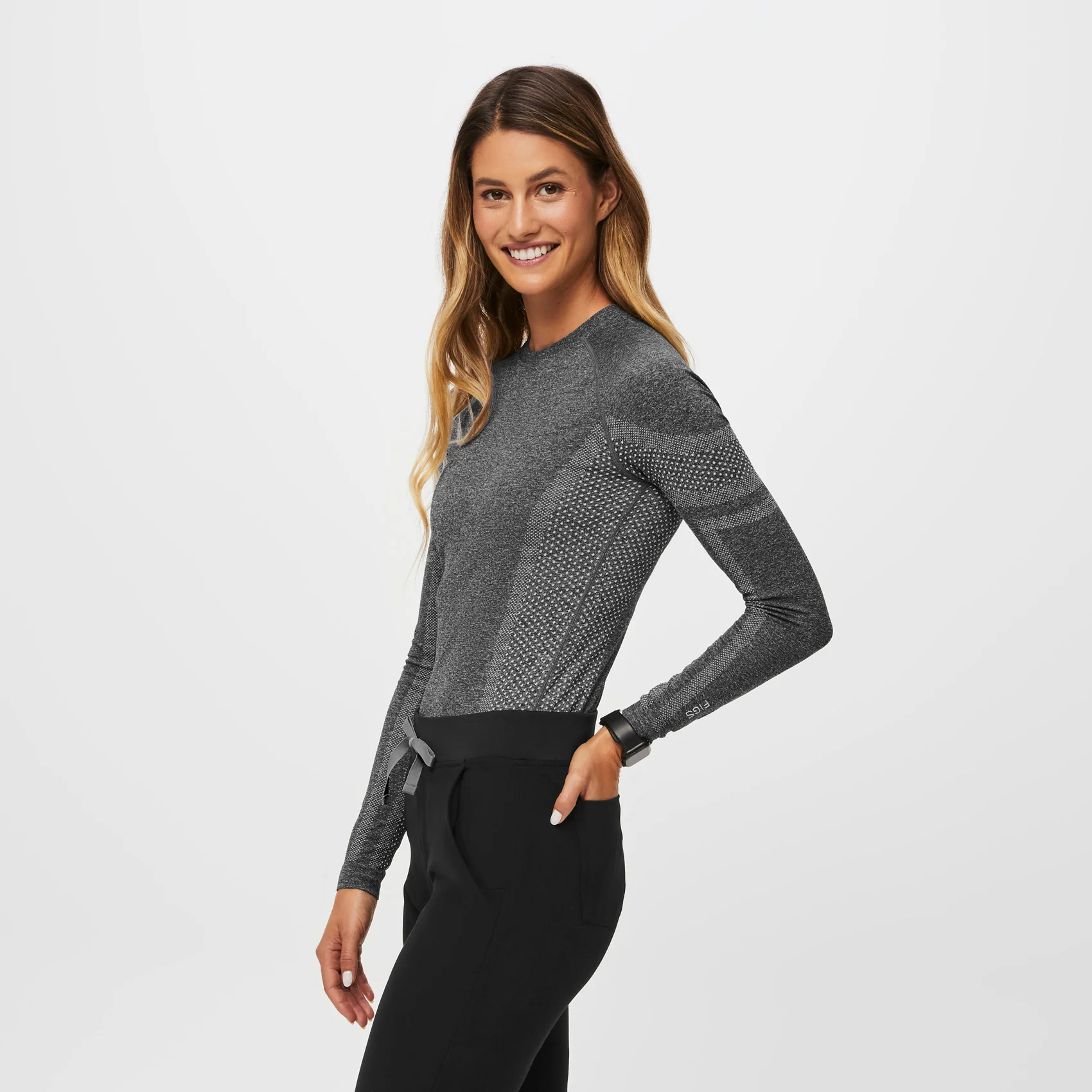 women's Graphite Salta Seamless - Longsleeve Underscrub (3XL-6XL) - Image 3