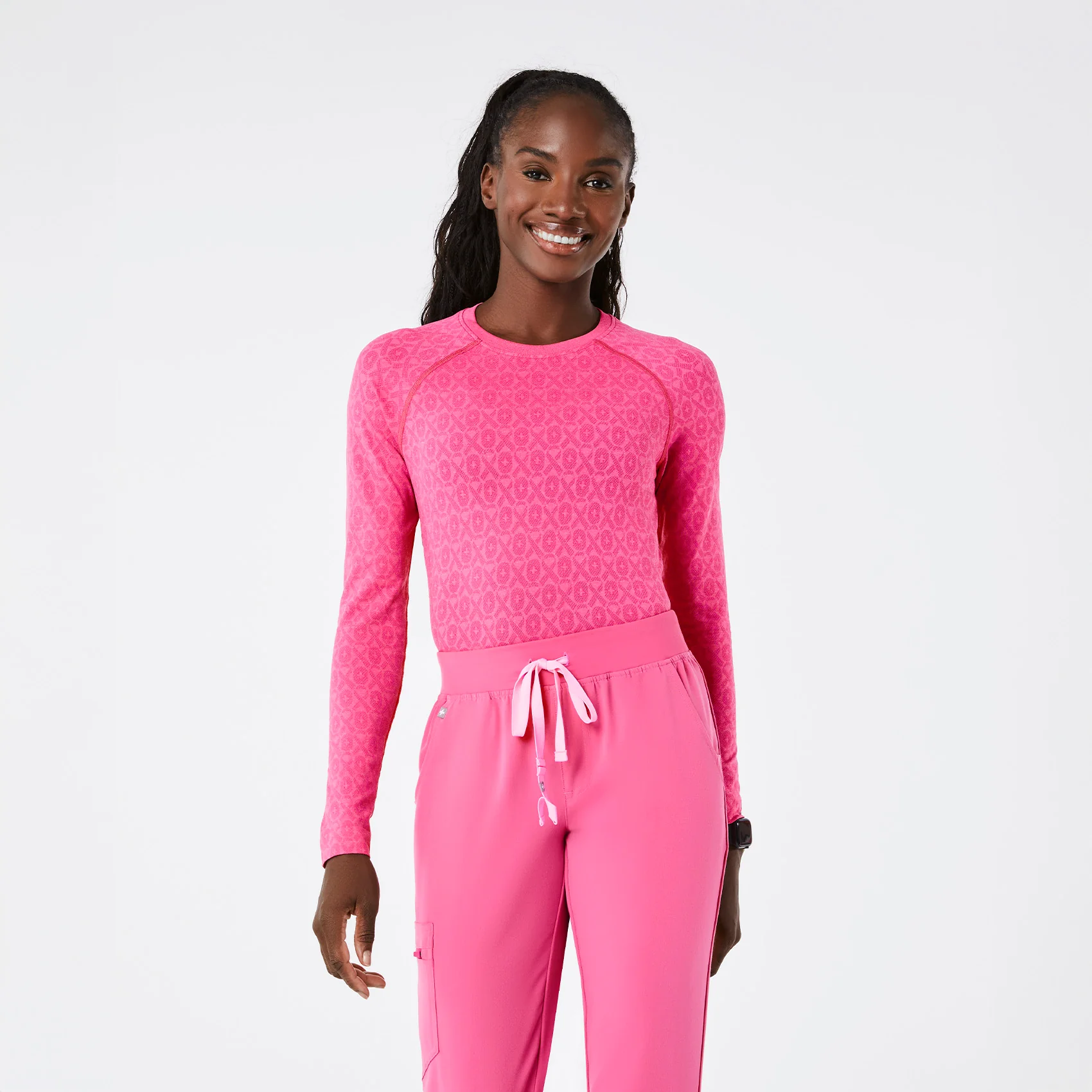 women's F'ing Pink Salta Seamless - Longsleeve Underscrub