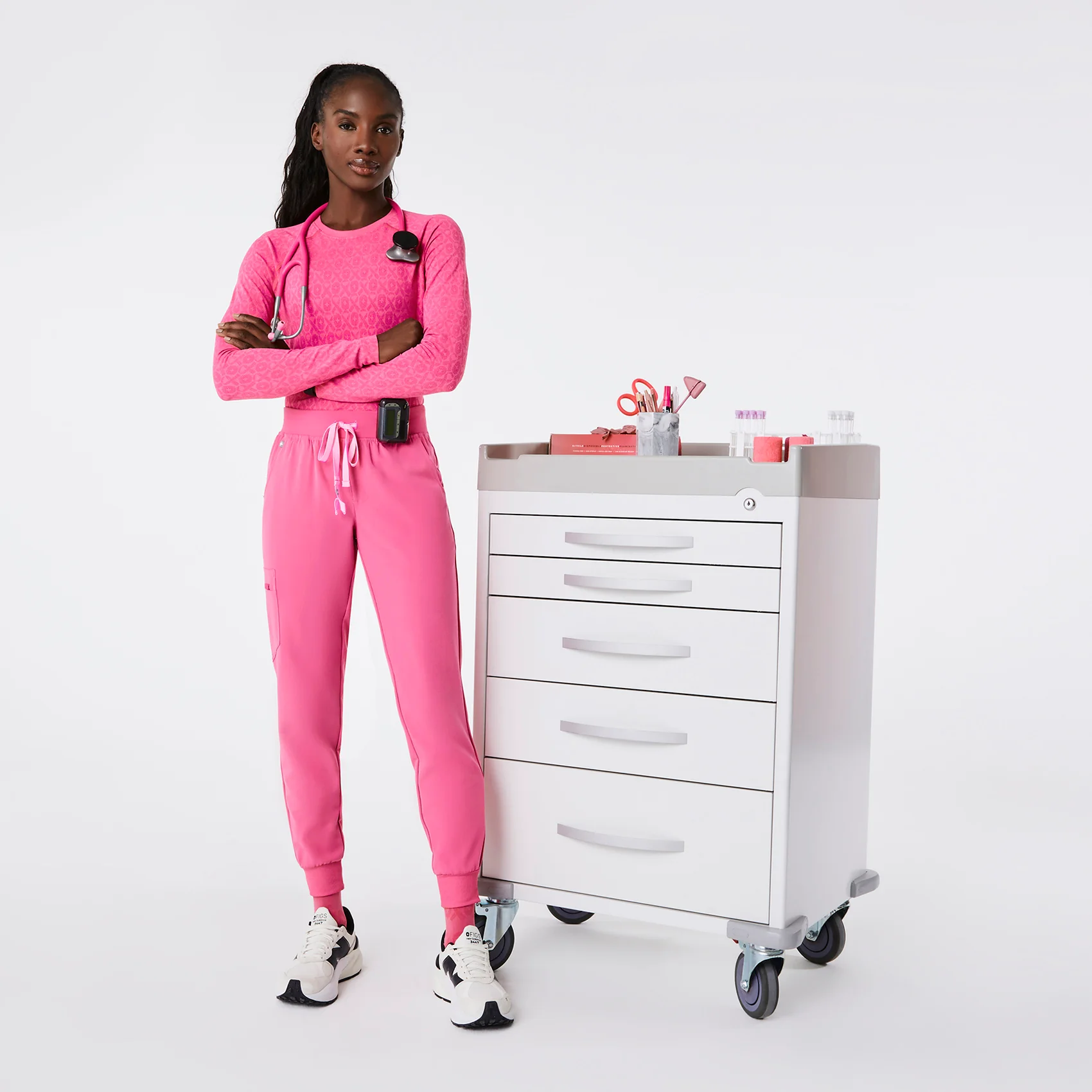 women's F'ing Pink Salta Seamless - Longsleeve Underscrub - Image 2
