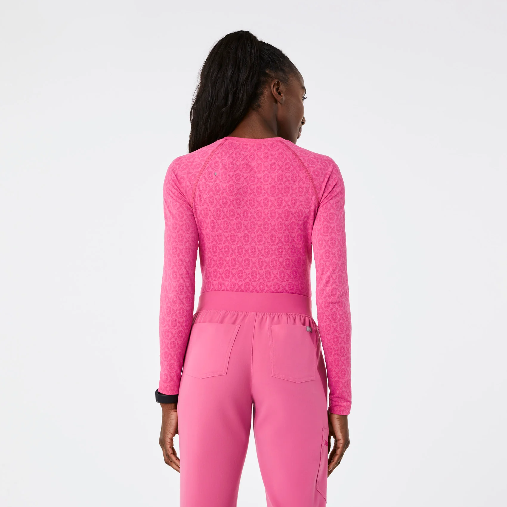 women's F'ing Pink Salta Seamless - Longsleeve Underscrub - Image 4
