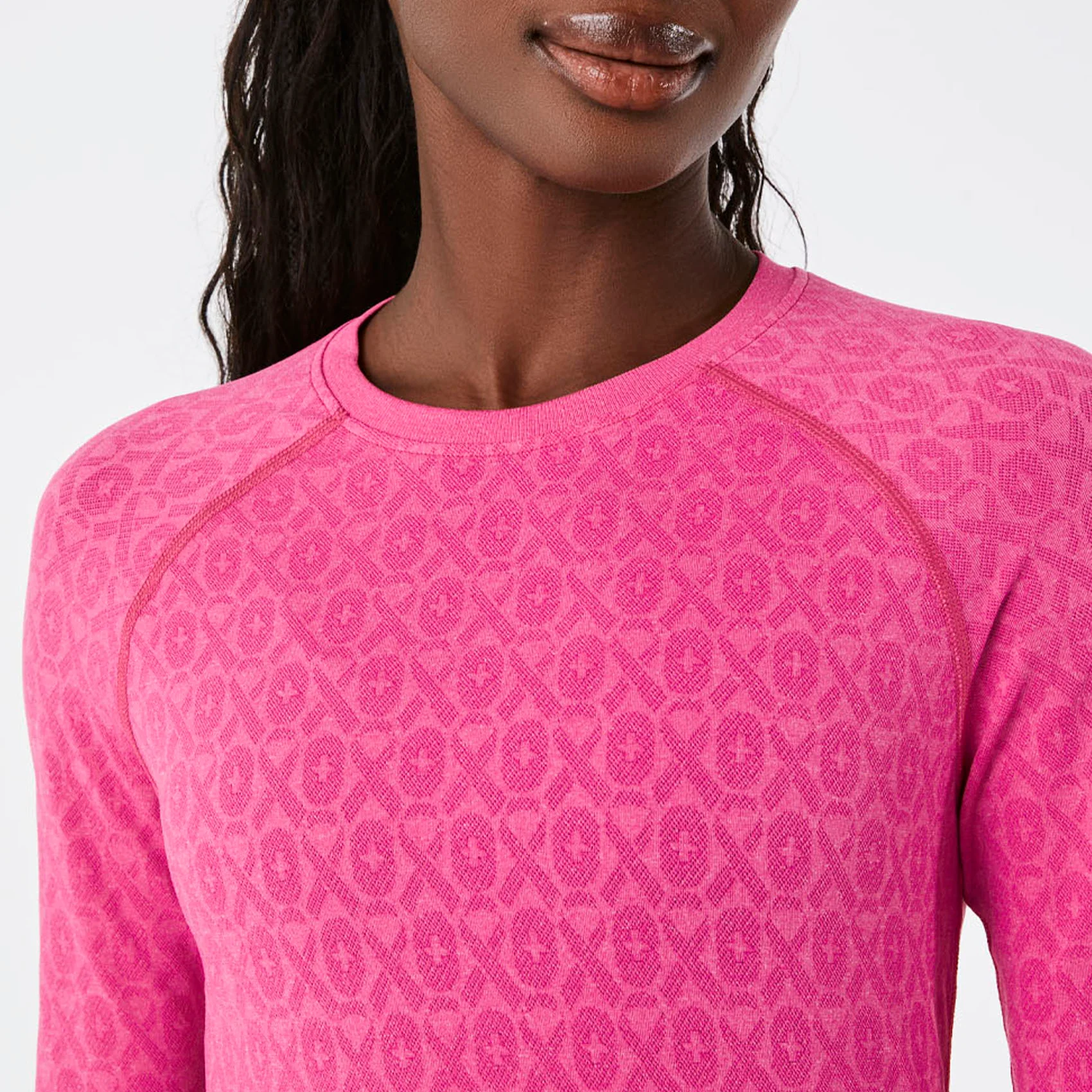 women's F'ing Pink Salta Seamless - Longsleeve Underscrub - Image 6